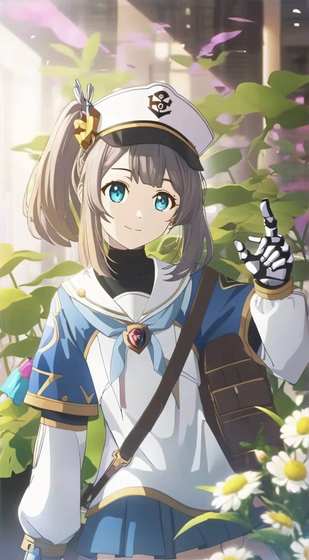 ai character: N and uzi background