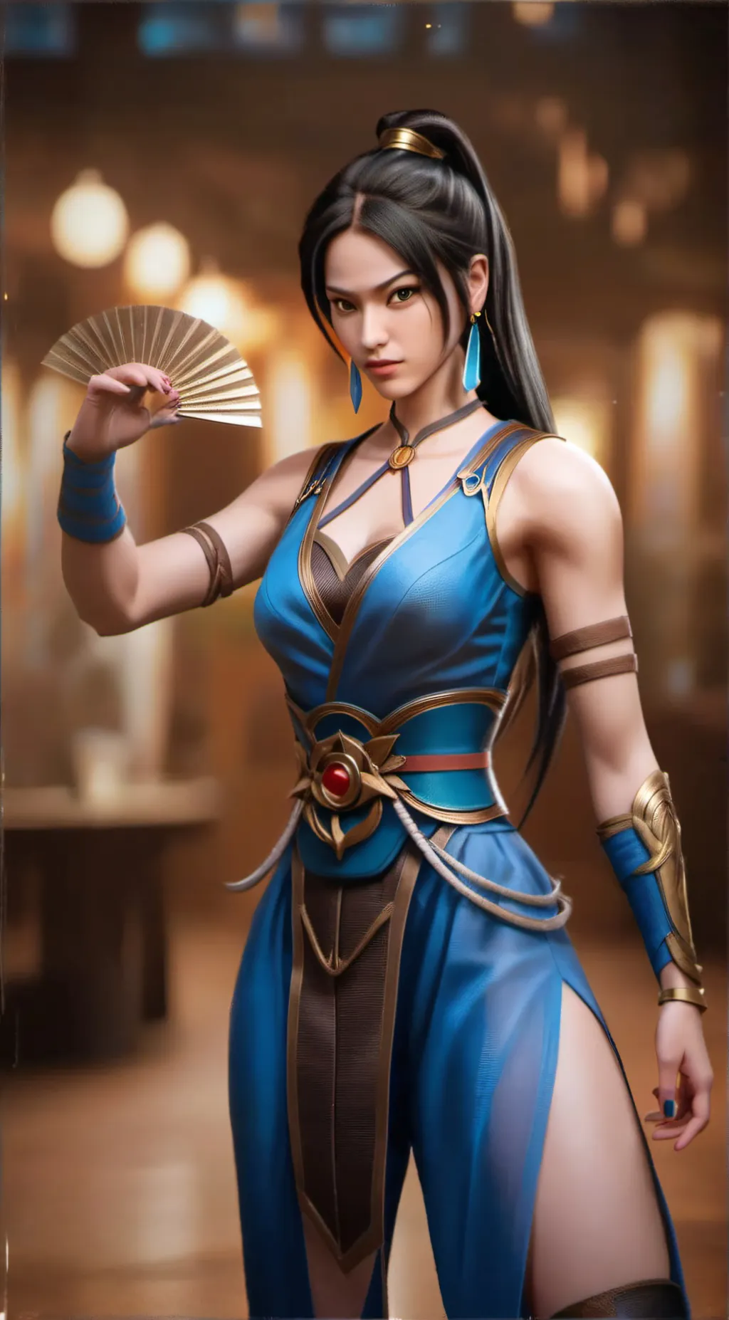 ai character: kitana  background