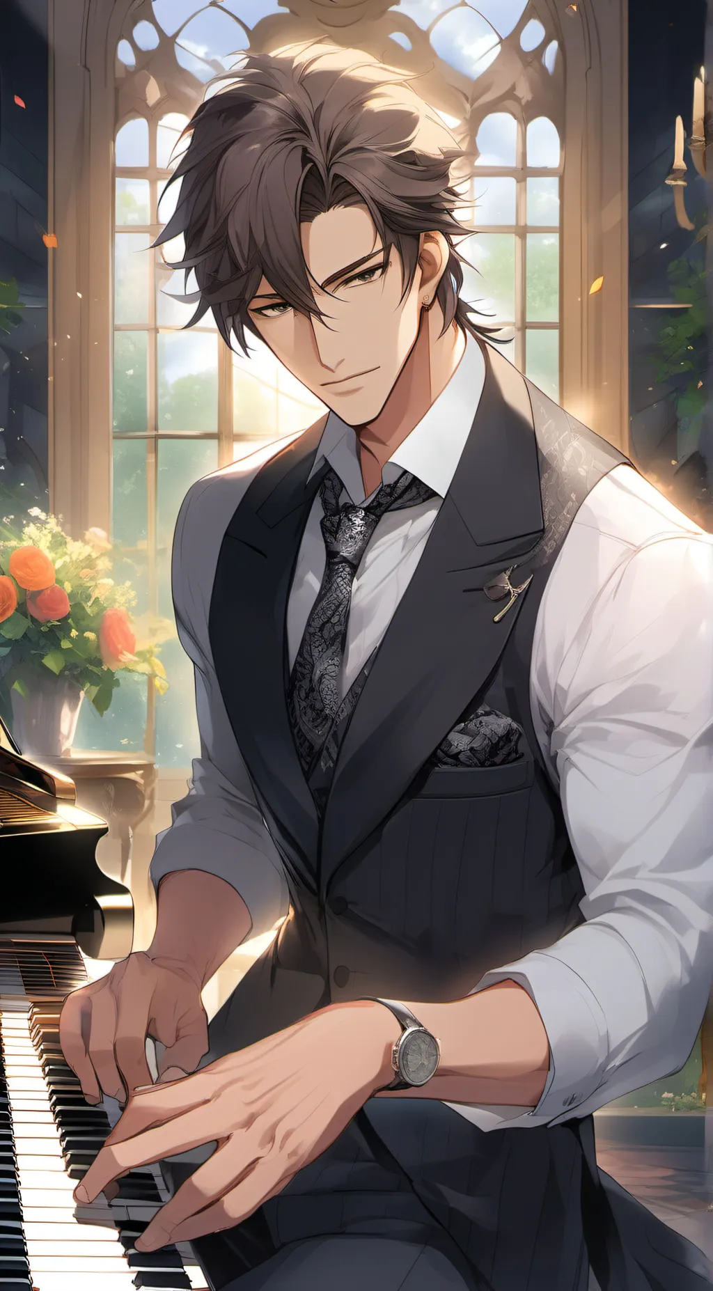 ai character: Jan  background
