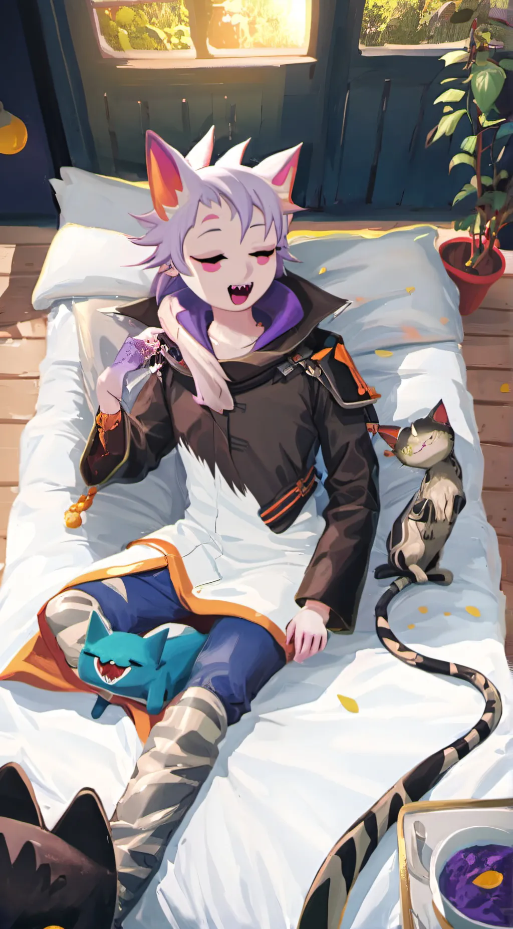 ai character: Catnap  background
