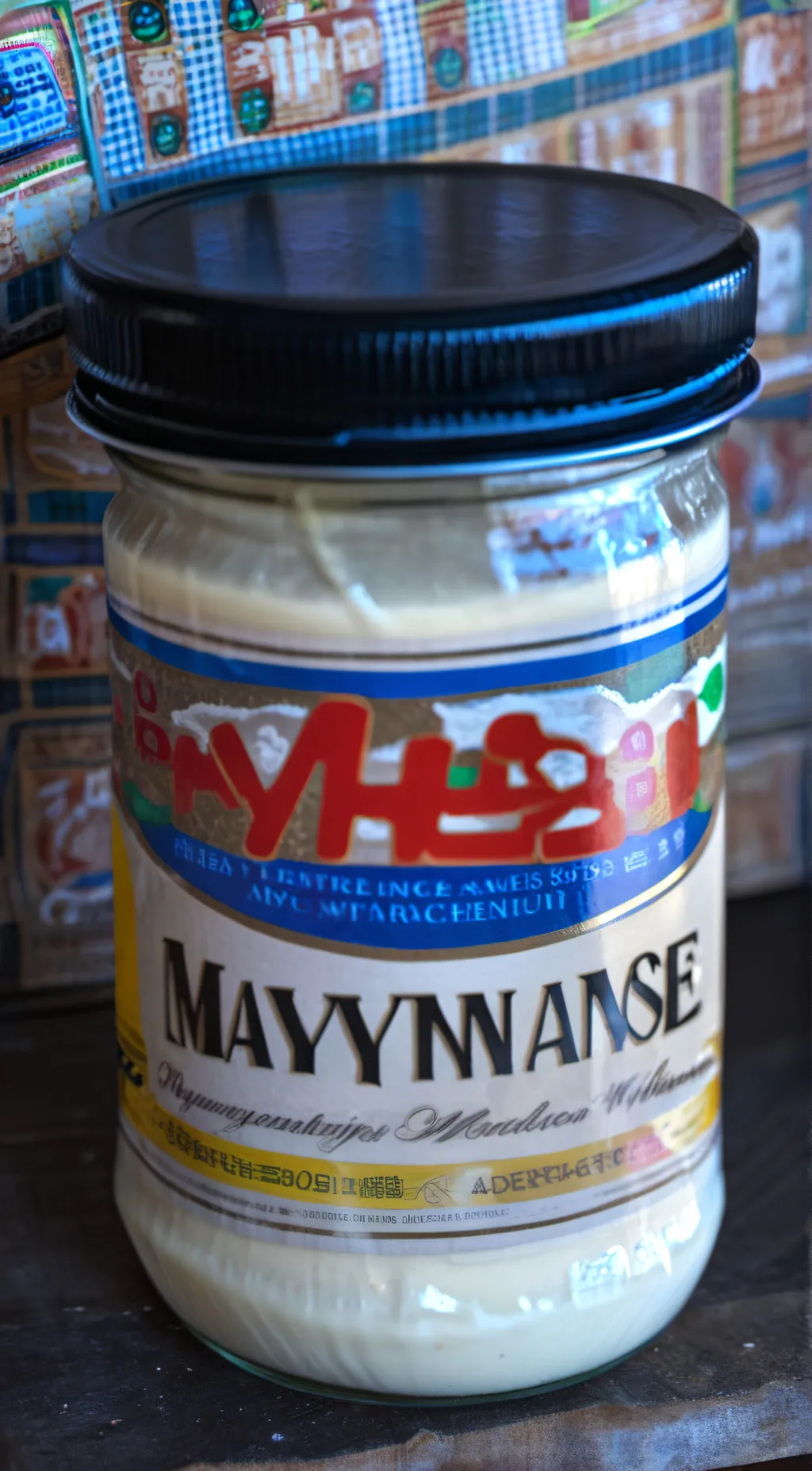 ai character: Mayonnaise background