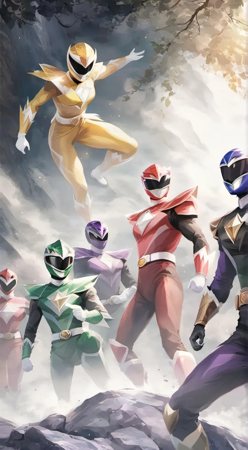 ai character: power rangers background