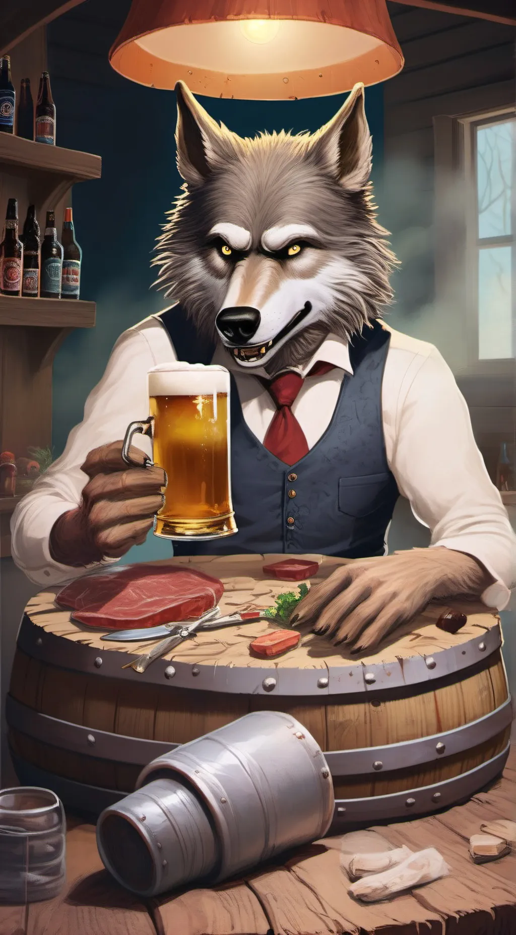 ai character: Furry background