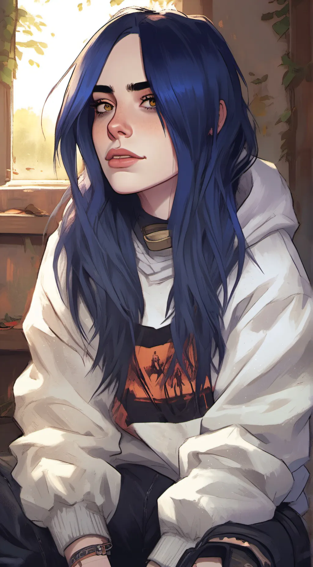 ai character: Billie Eilish background