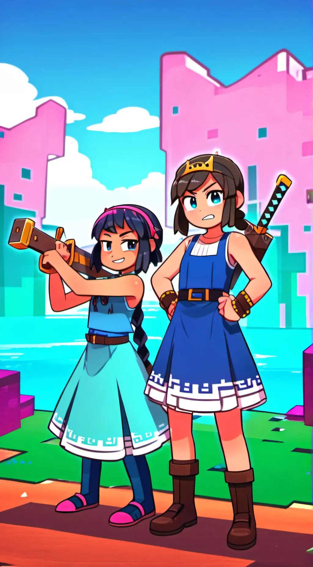 ai character: Aphmau Crew background