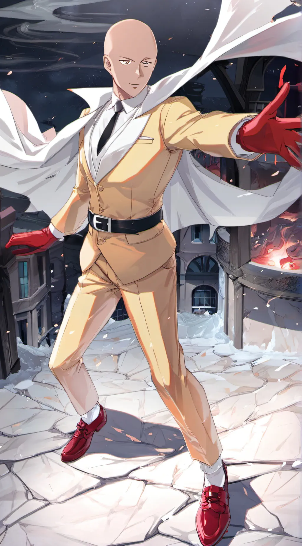 ai character: Saitama background
