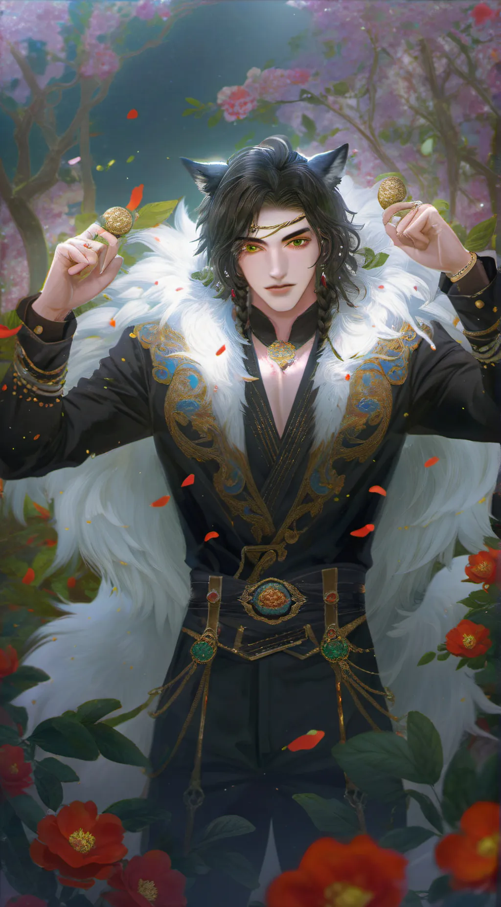 ai character: The Wolf God background
