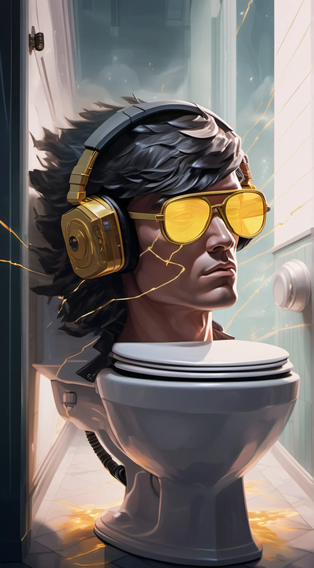 ai character: G-Man Toilet background
