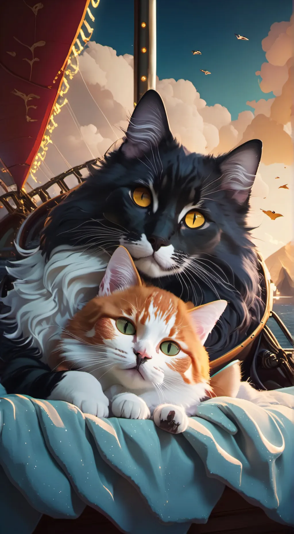 ai character: catnap and dogday  background