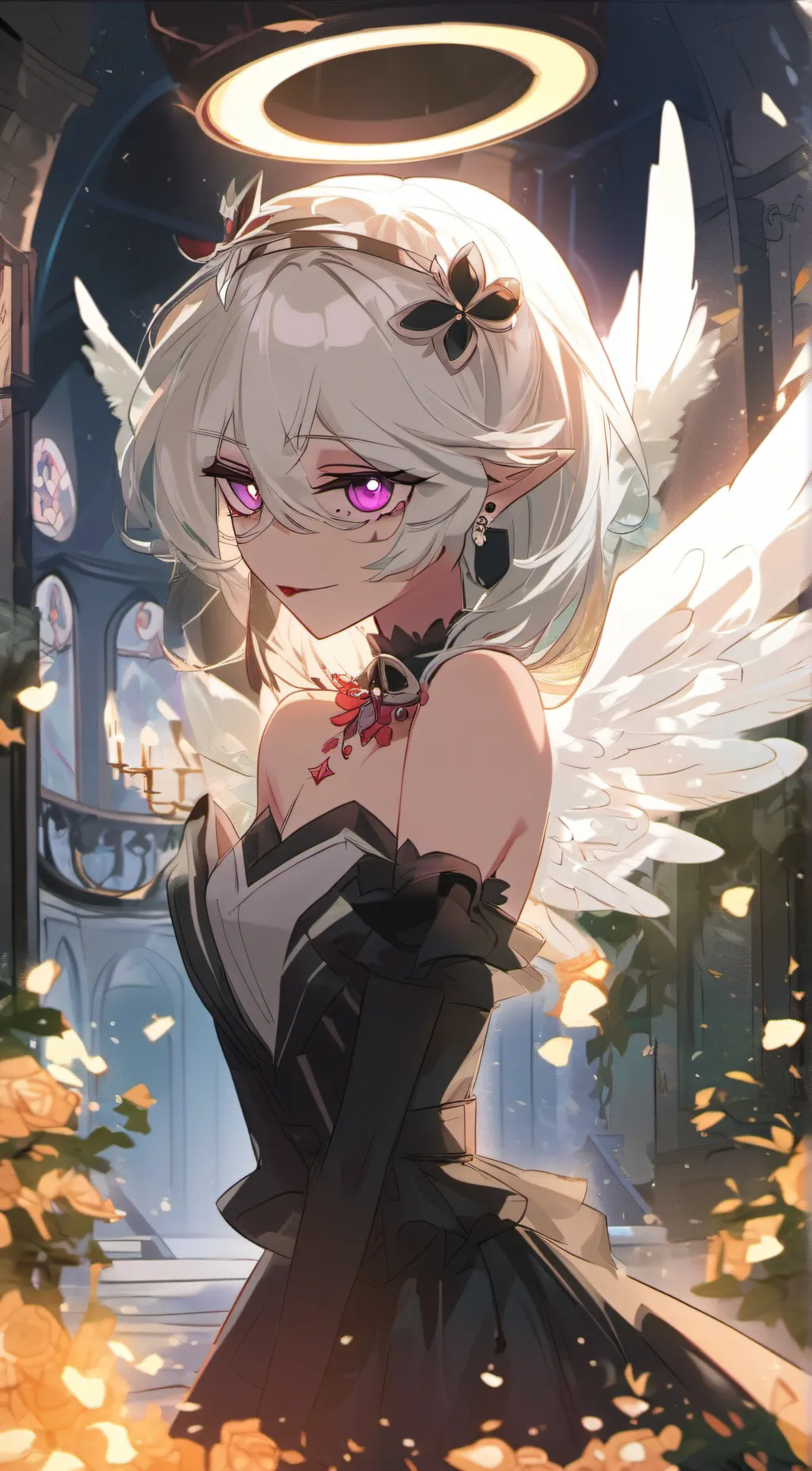 ai character: AngelDust & Husk background
