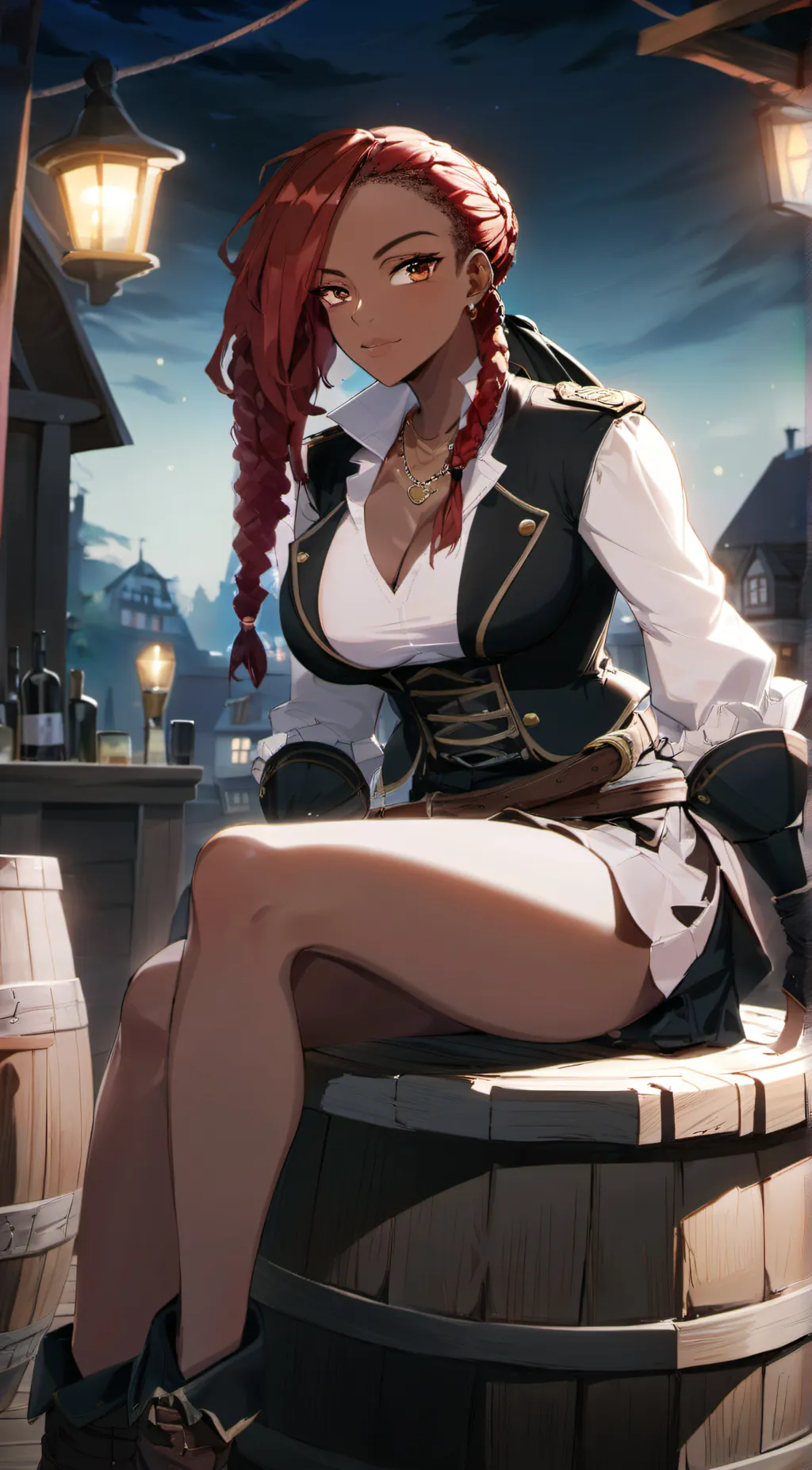 ai character: Ashley the pirate  background