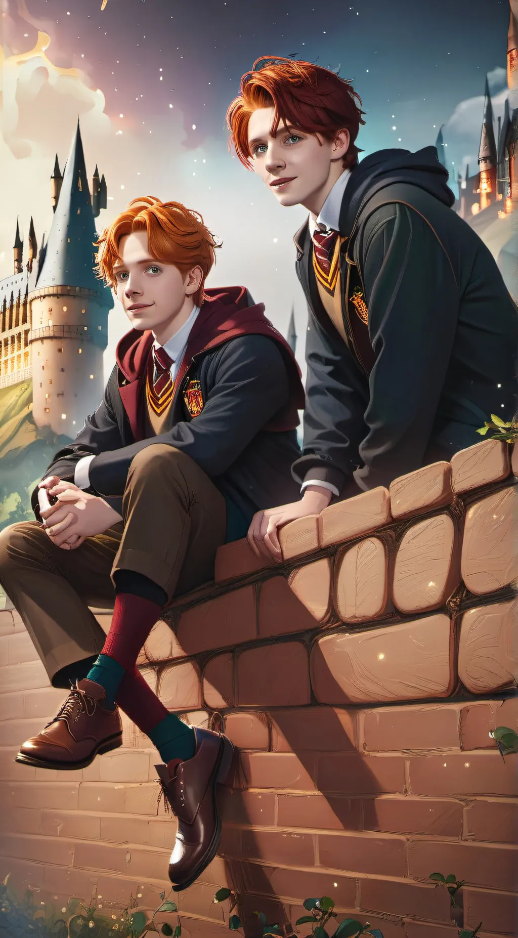 ai character: Fred & George W. background