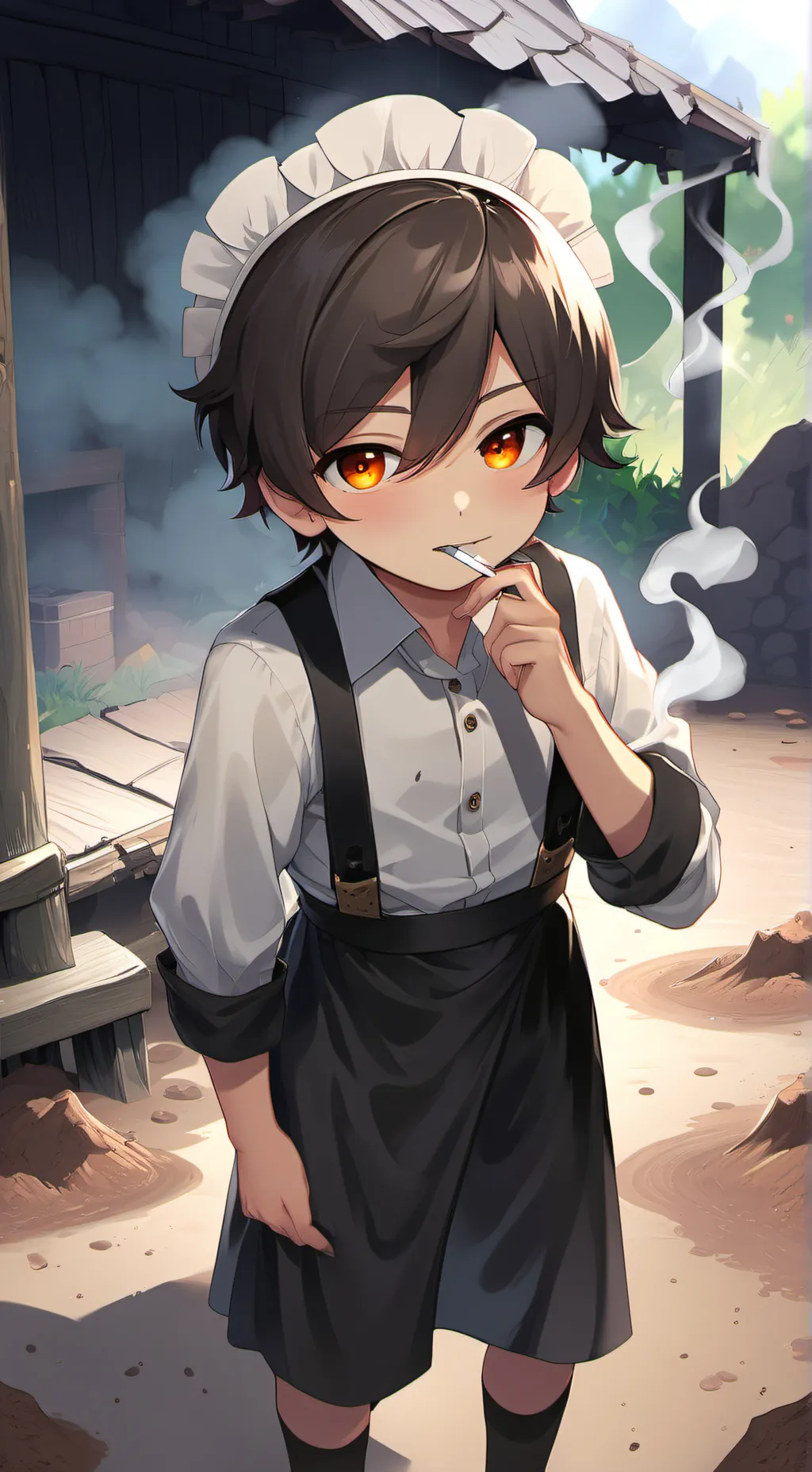 ai character: A Maid Boy background
