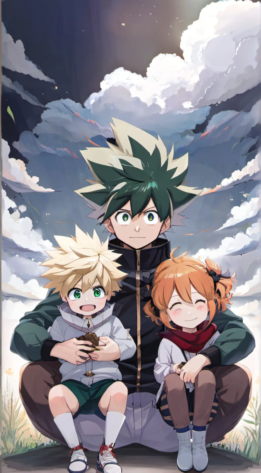 ai character: Baku Deku dad background