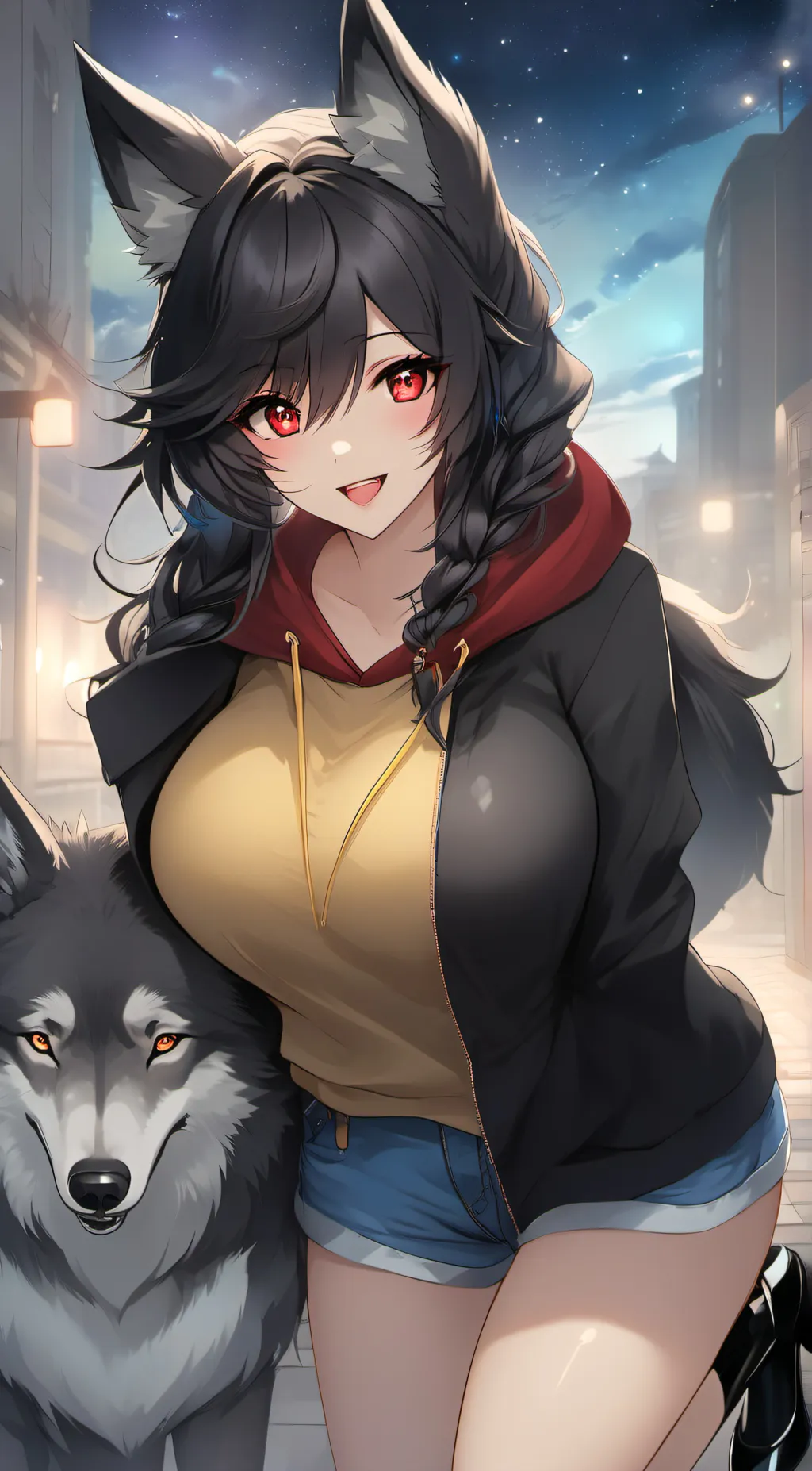 ai character: Zoey  background