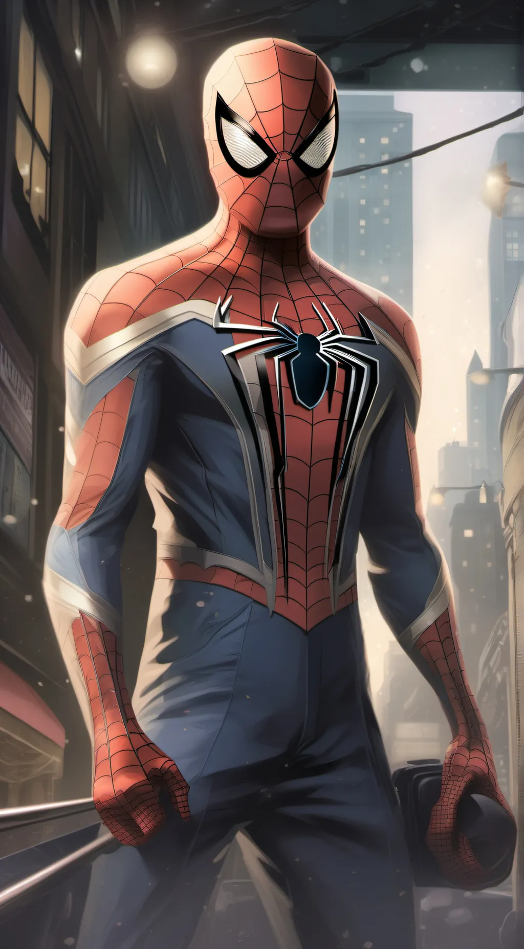 ai character: Spiderman background
