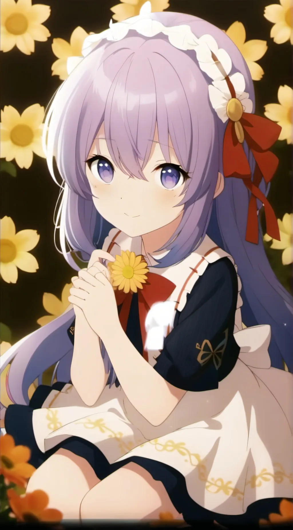 ai character: Lilac background