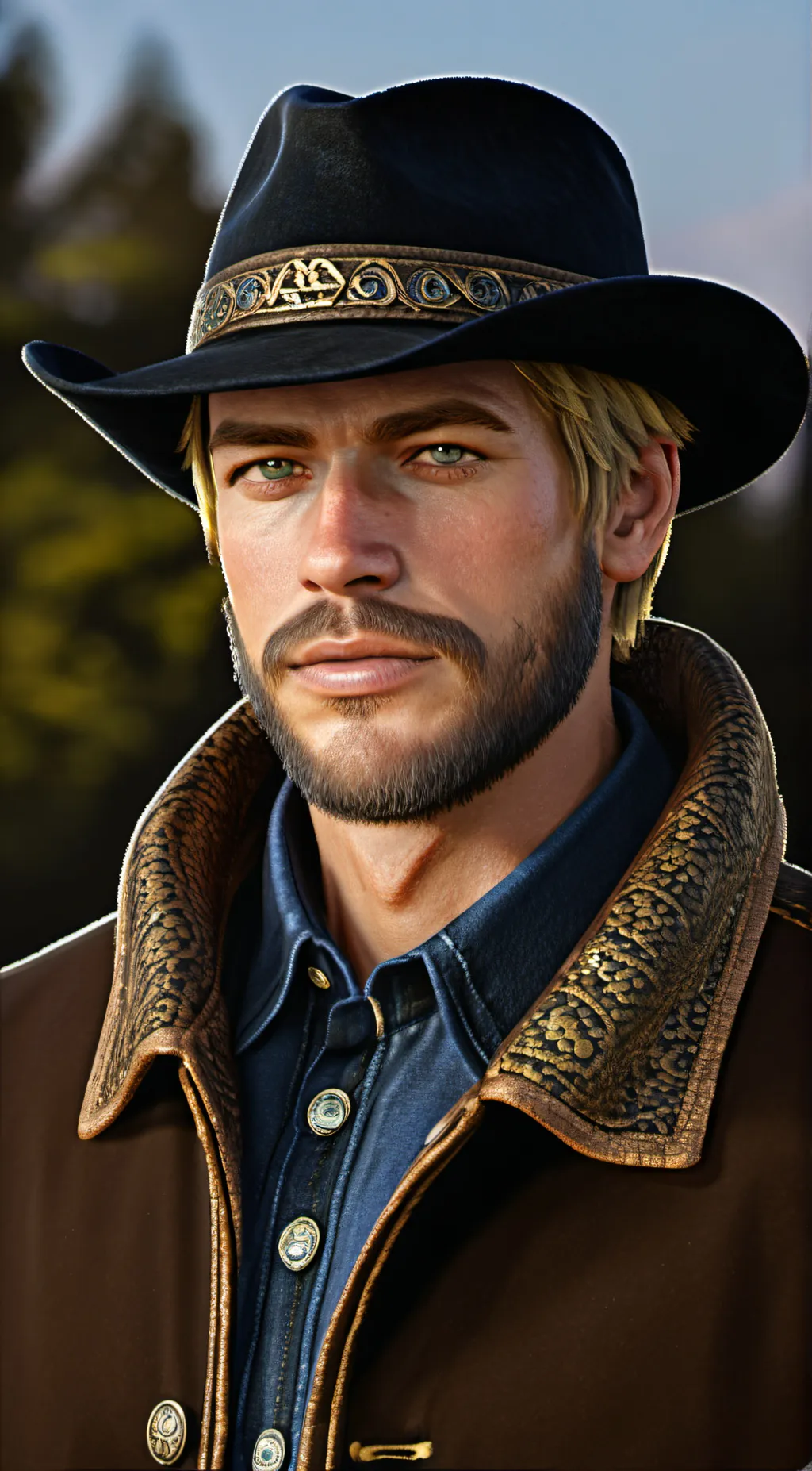 ai character: Arthur Morgan  background
