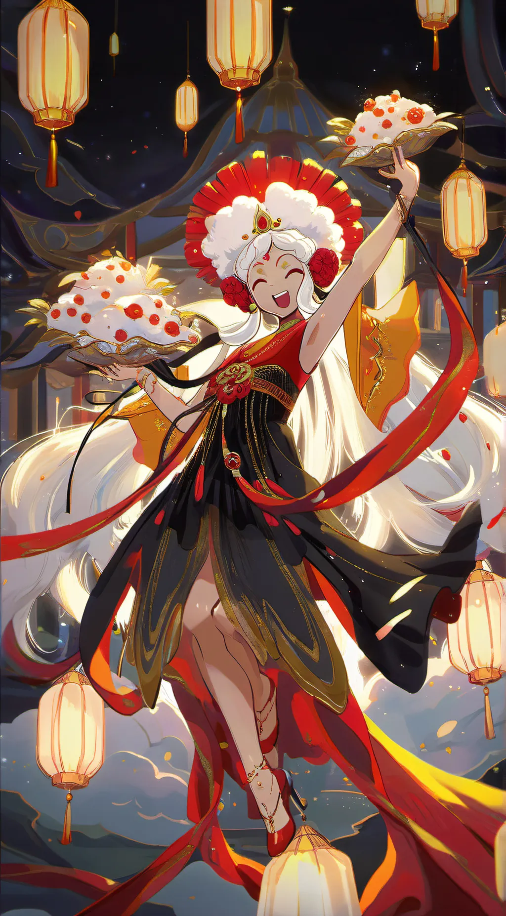 ai character: lady girl background