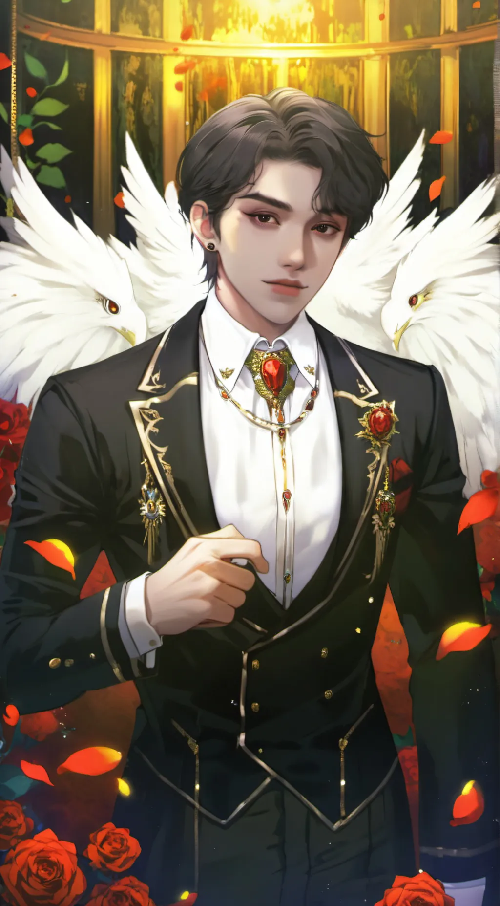 ai character: Damian  background