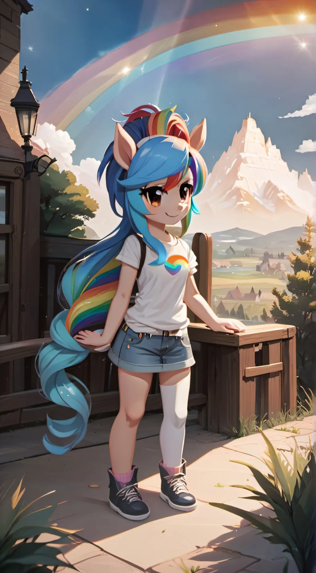 ai character: Rainbow dash background