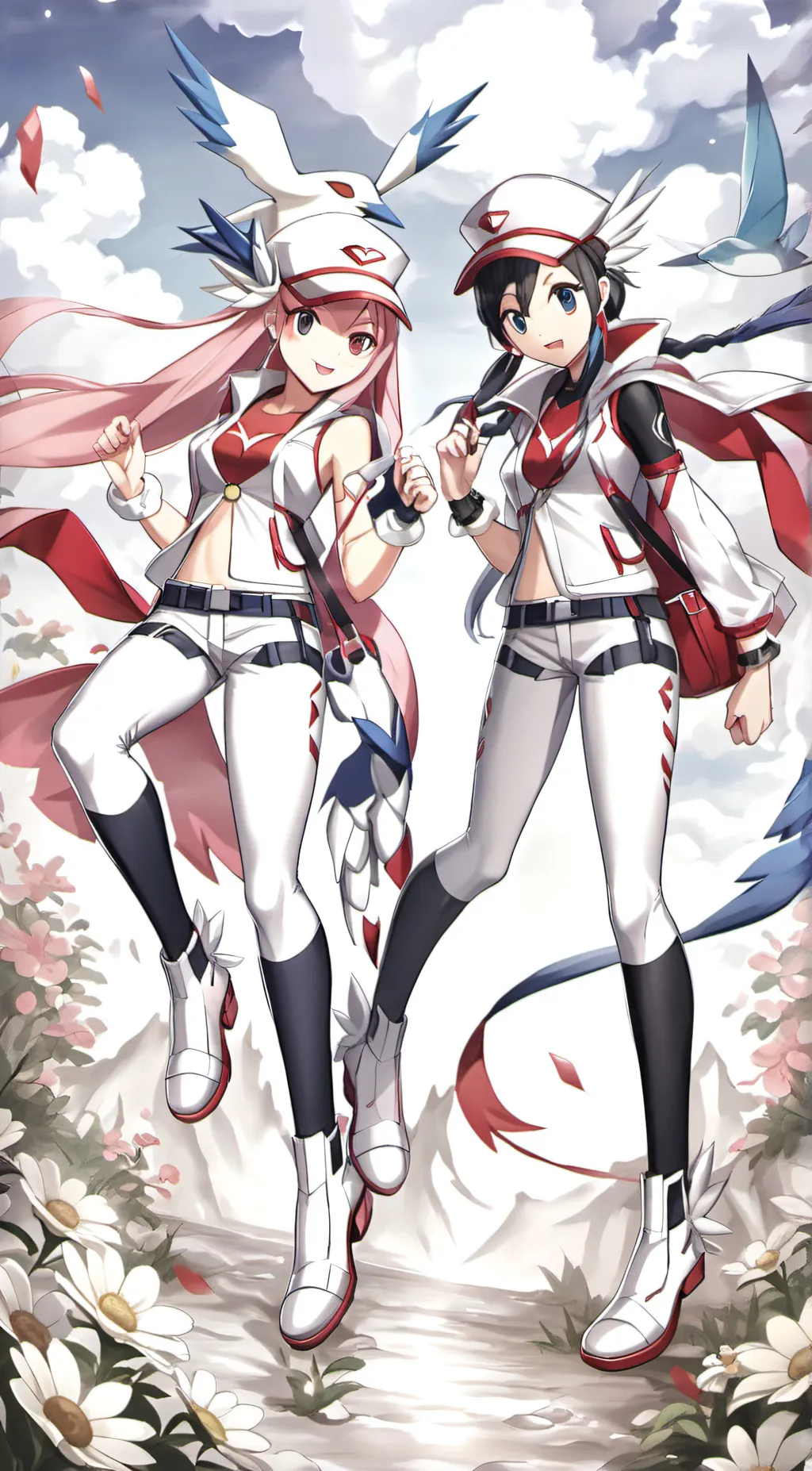 ai character: Latias and latios background