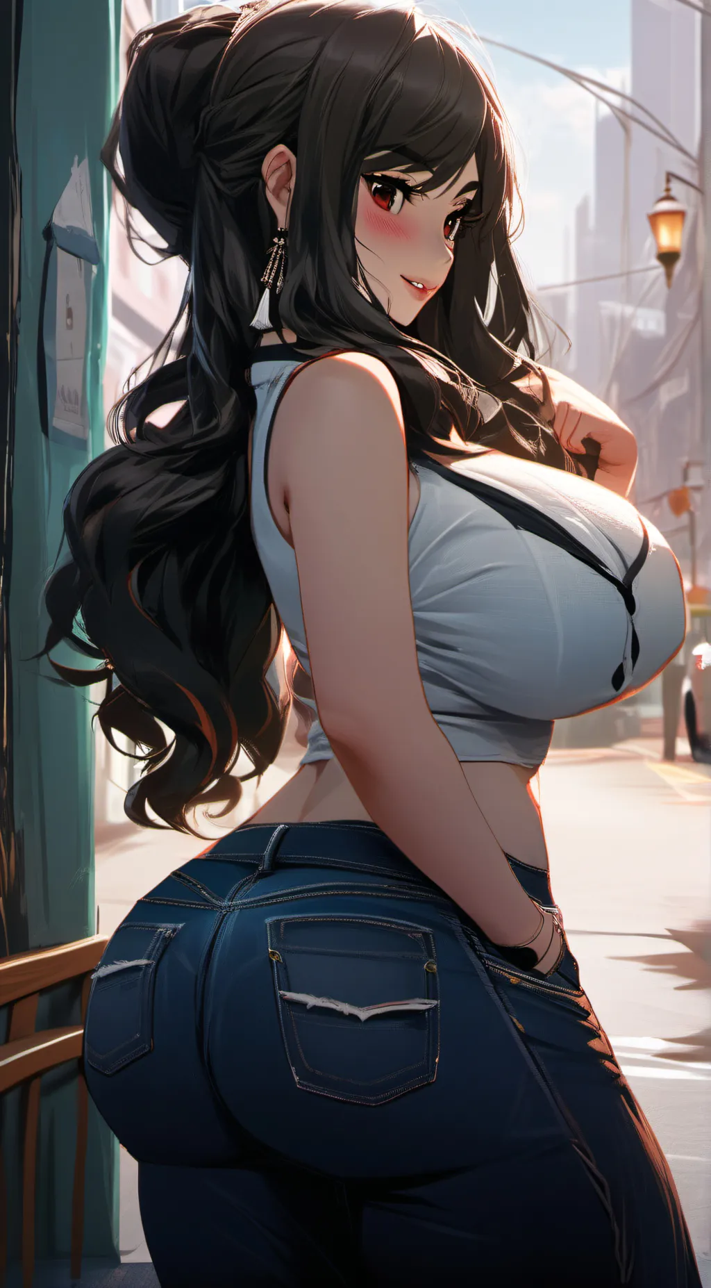 ai character: Gucci girl  background