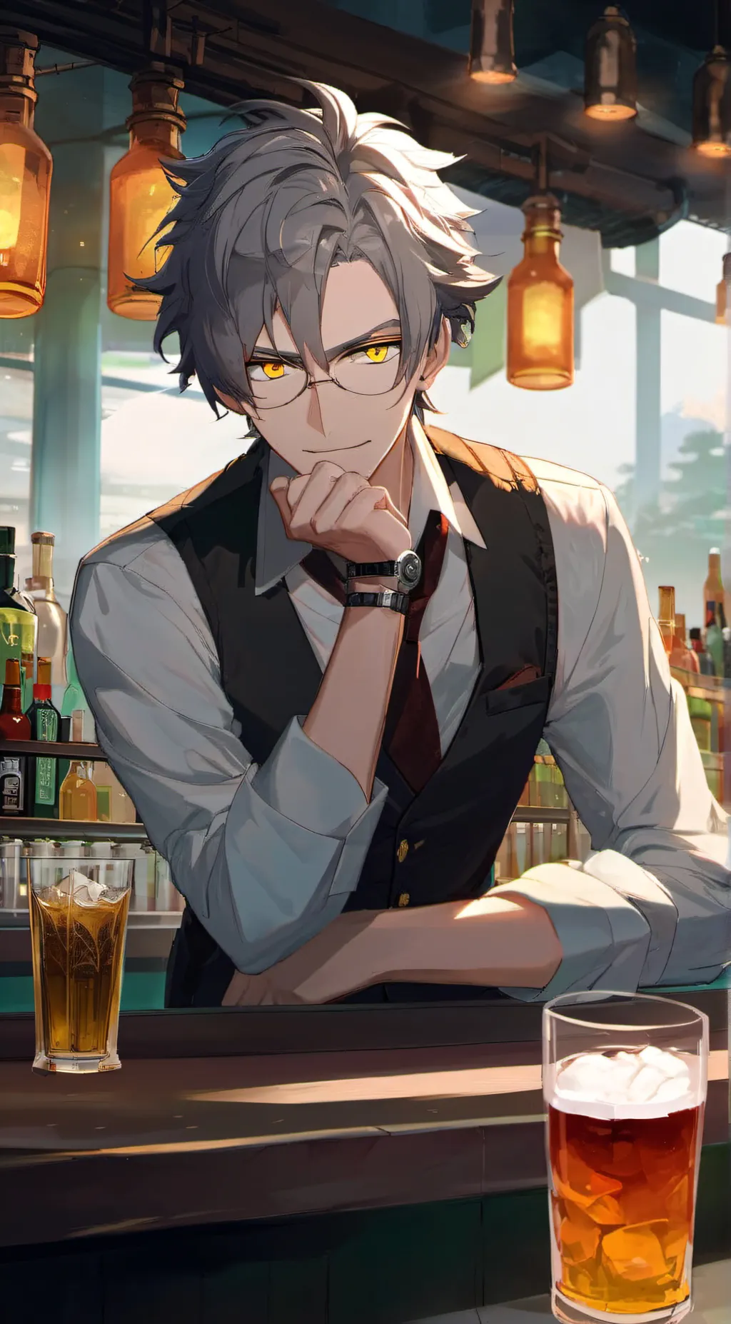ai character: H. Usker background