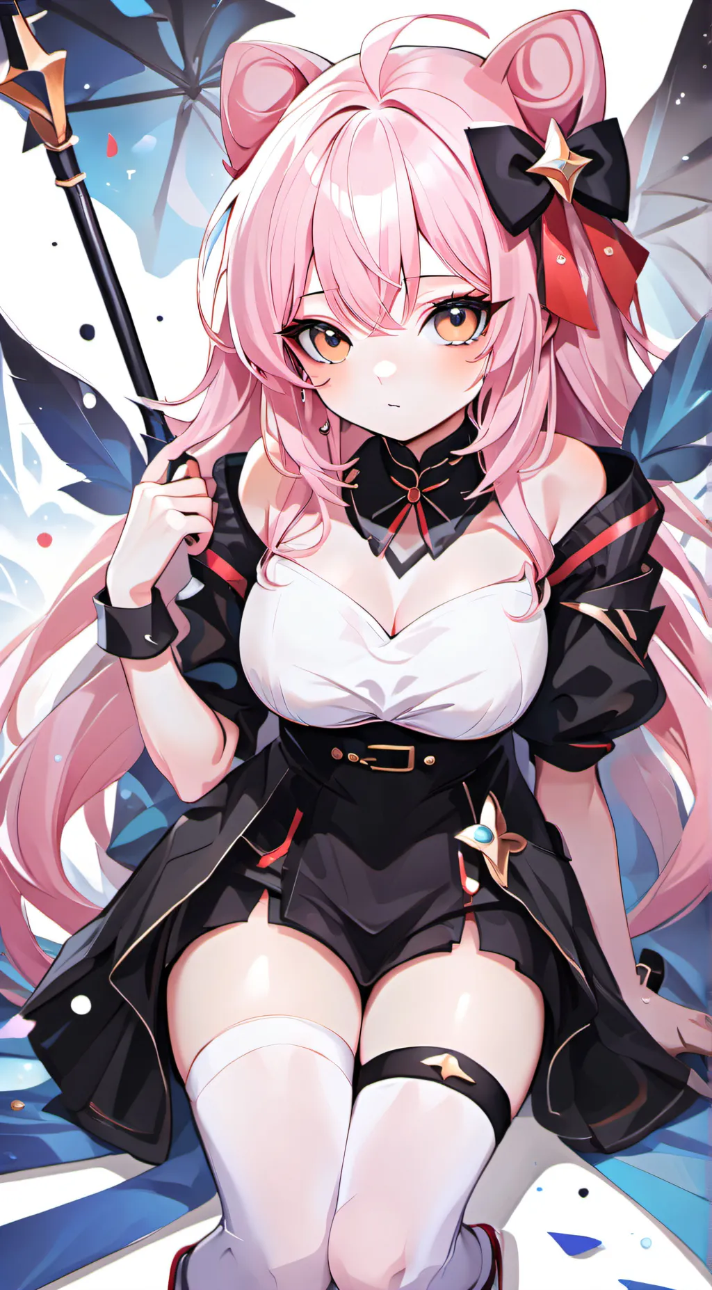ai character: peach background