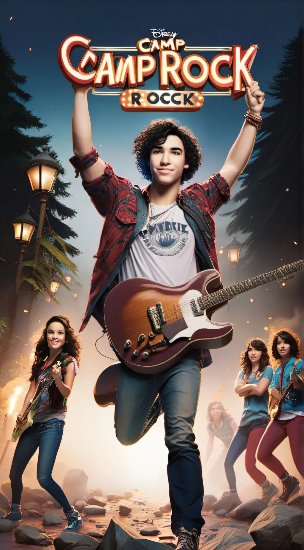 ai character: Disney camp rock  background