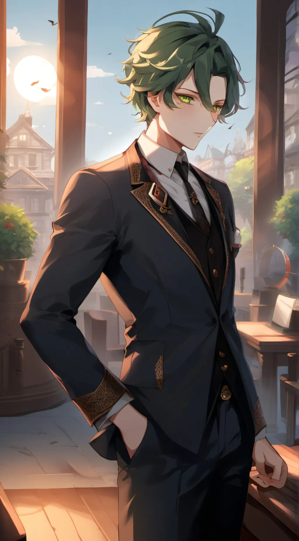 ai character: Damian Desmond  background