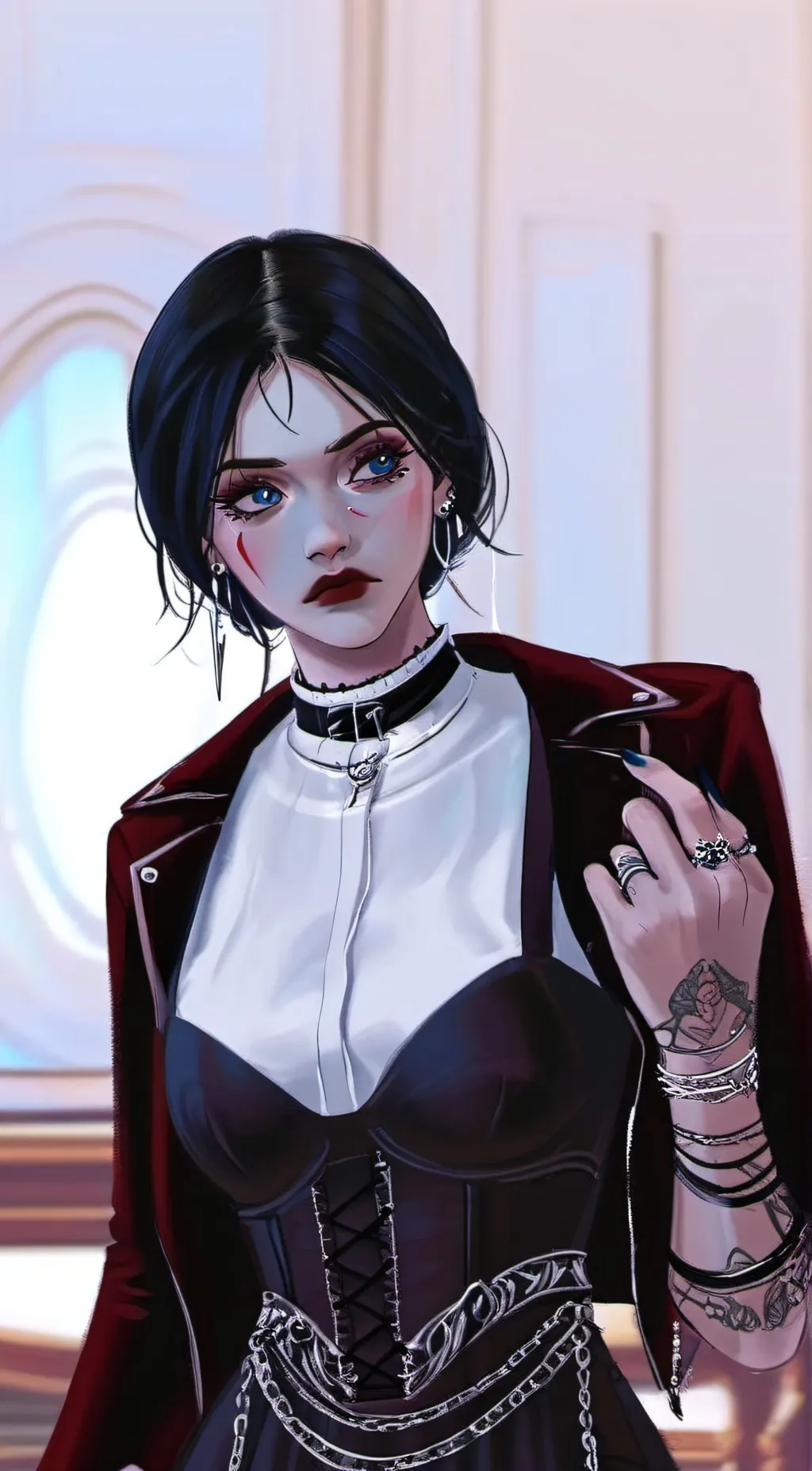 ai character: Valentine ↜Val↝ background