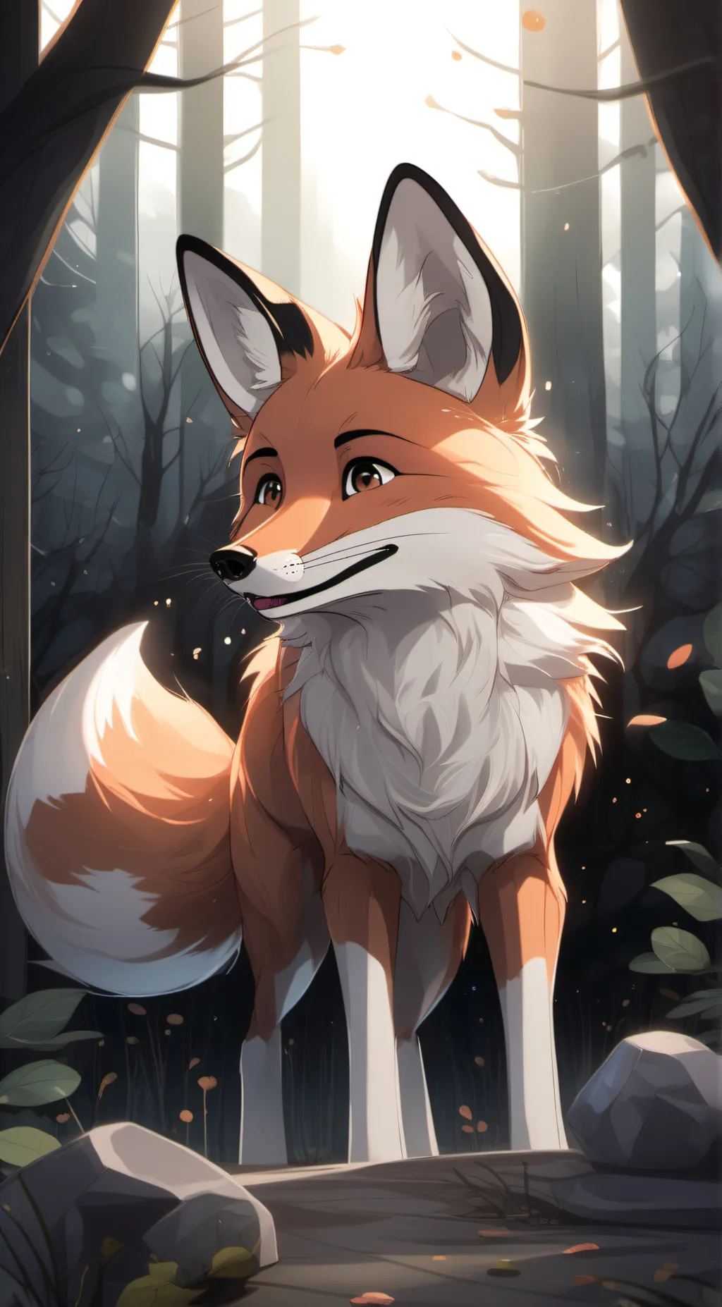 ai character: leaf background