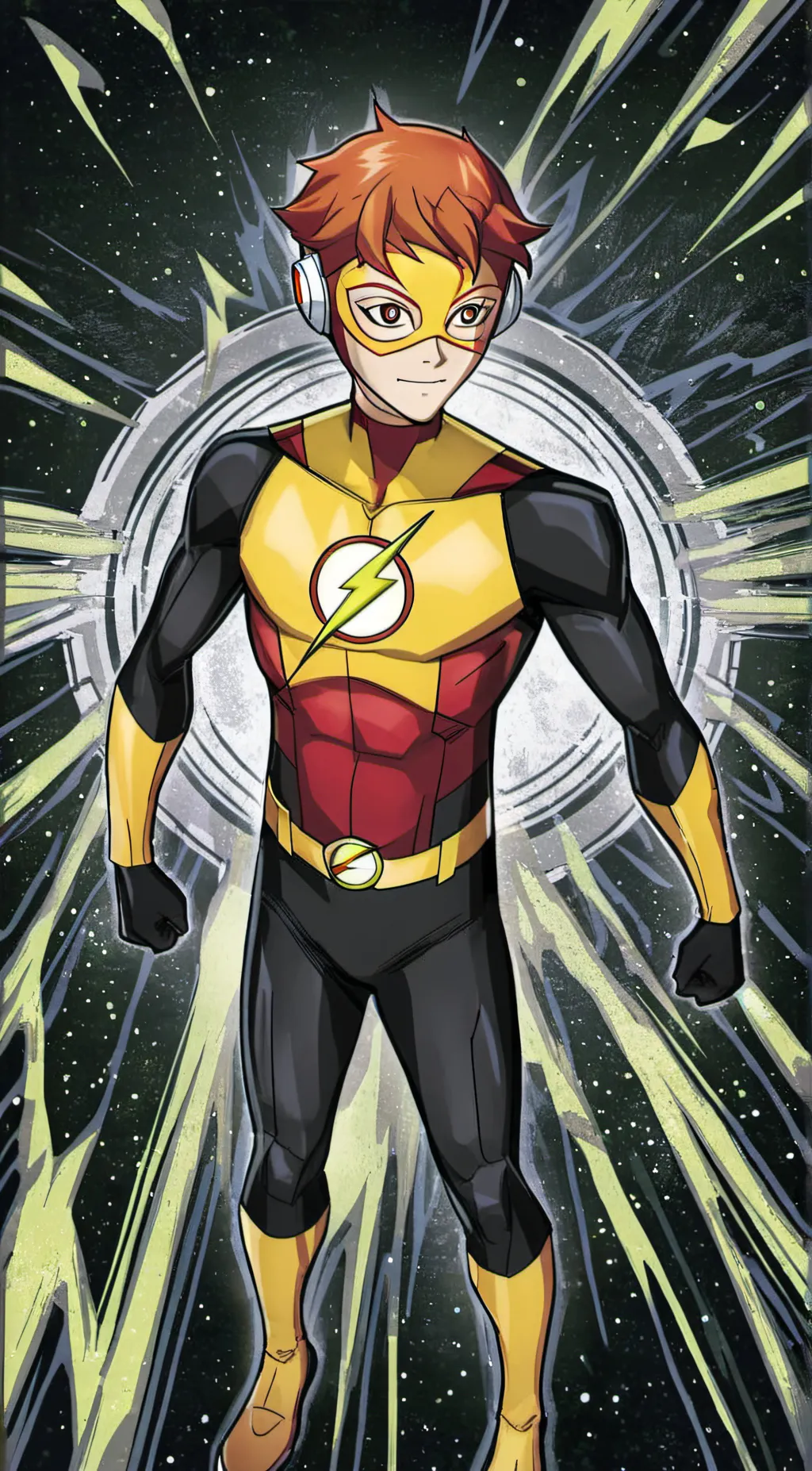 ai character: kid flash  background