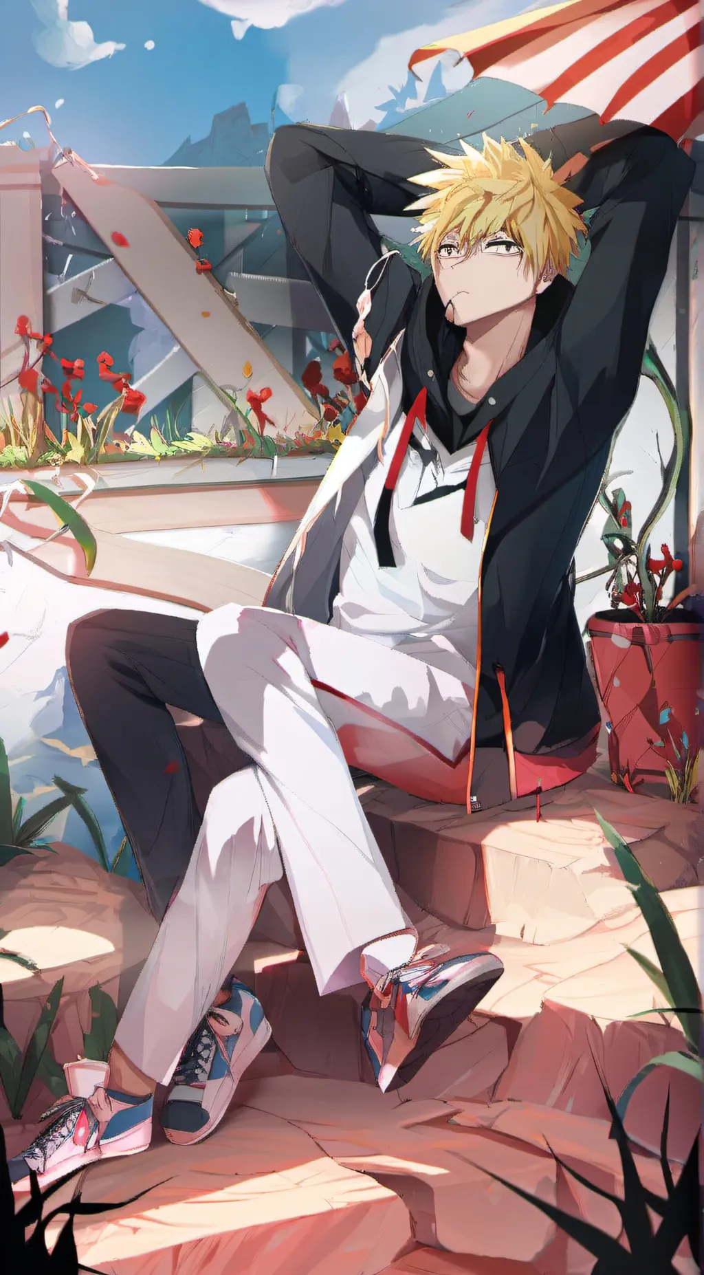ai character: bakugo background