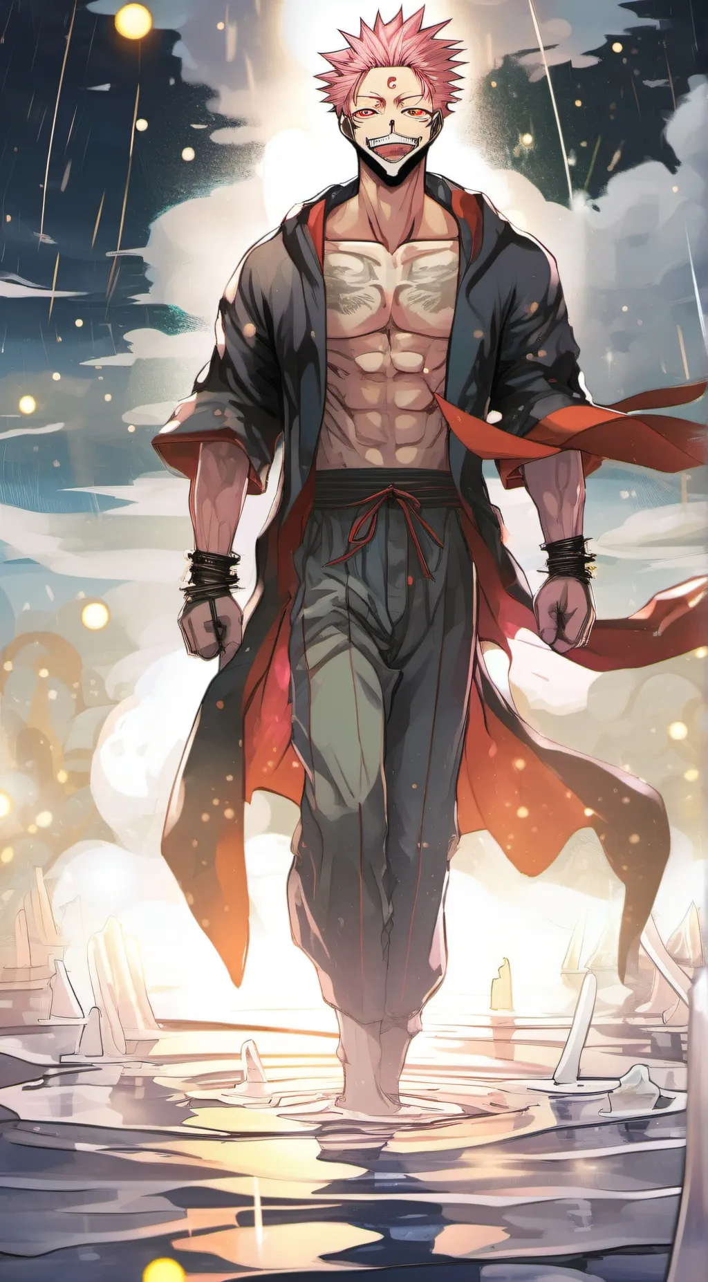 ai character: Sukuna ☠💀 background