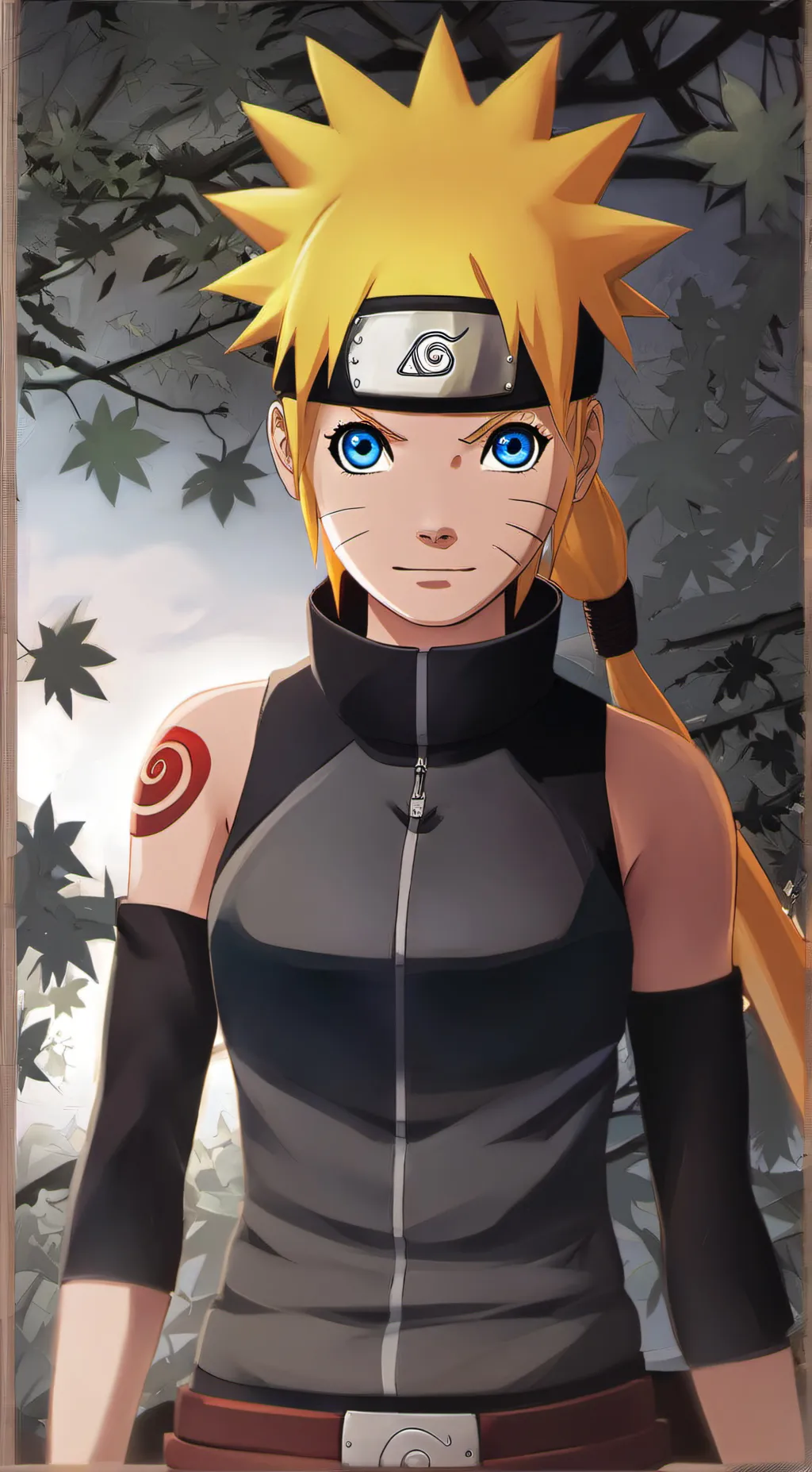 ai character: Saruto Uzumkai background