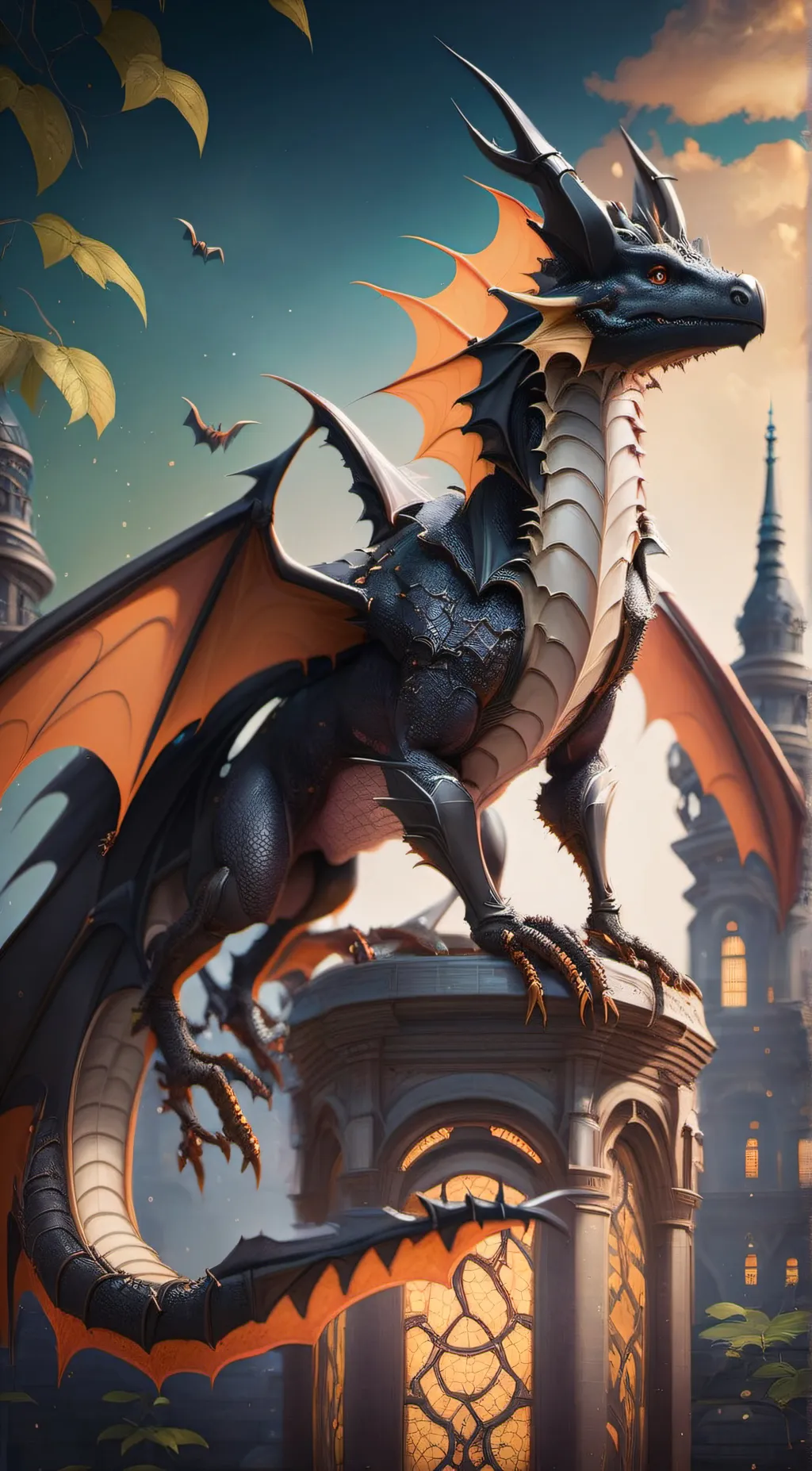ai character: Adopt me bat Drago background