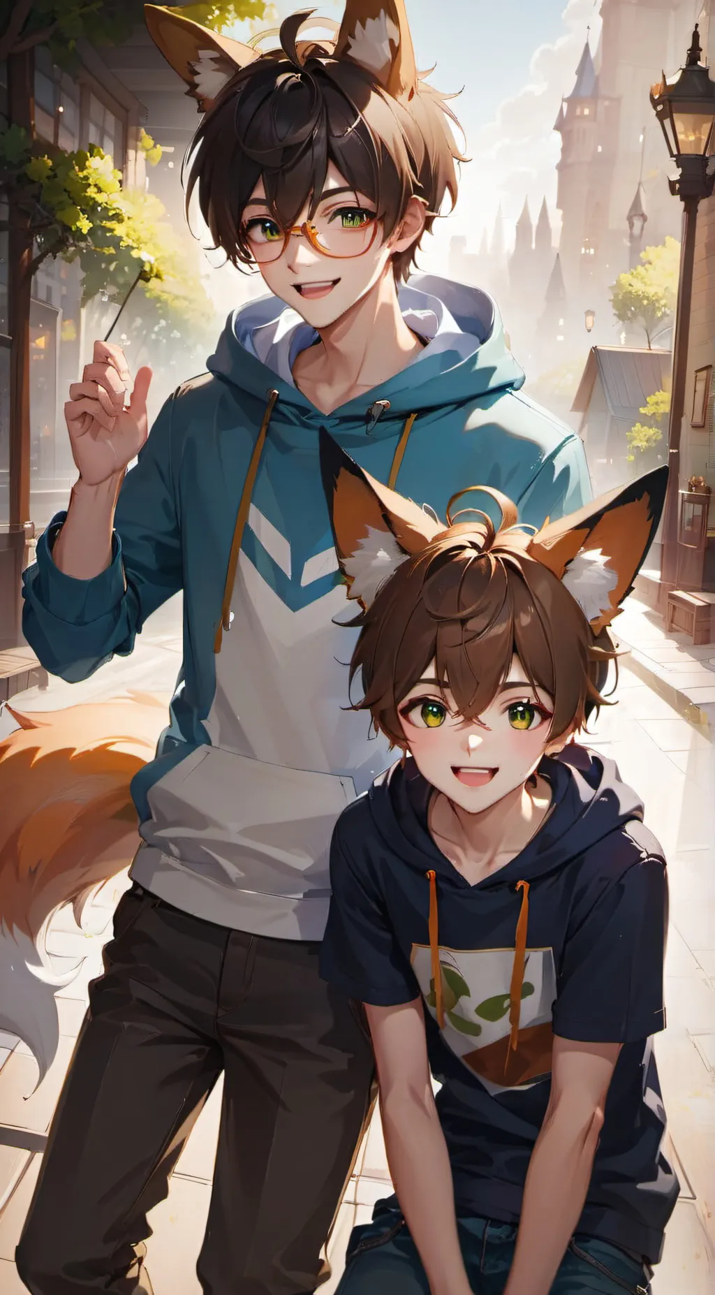 ai character: Khrby and Matthew background
