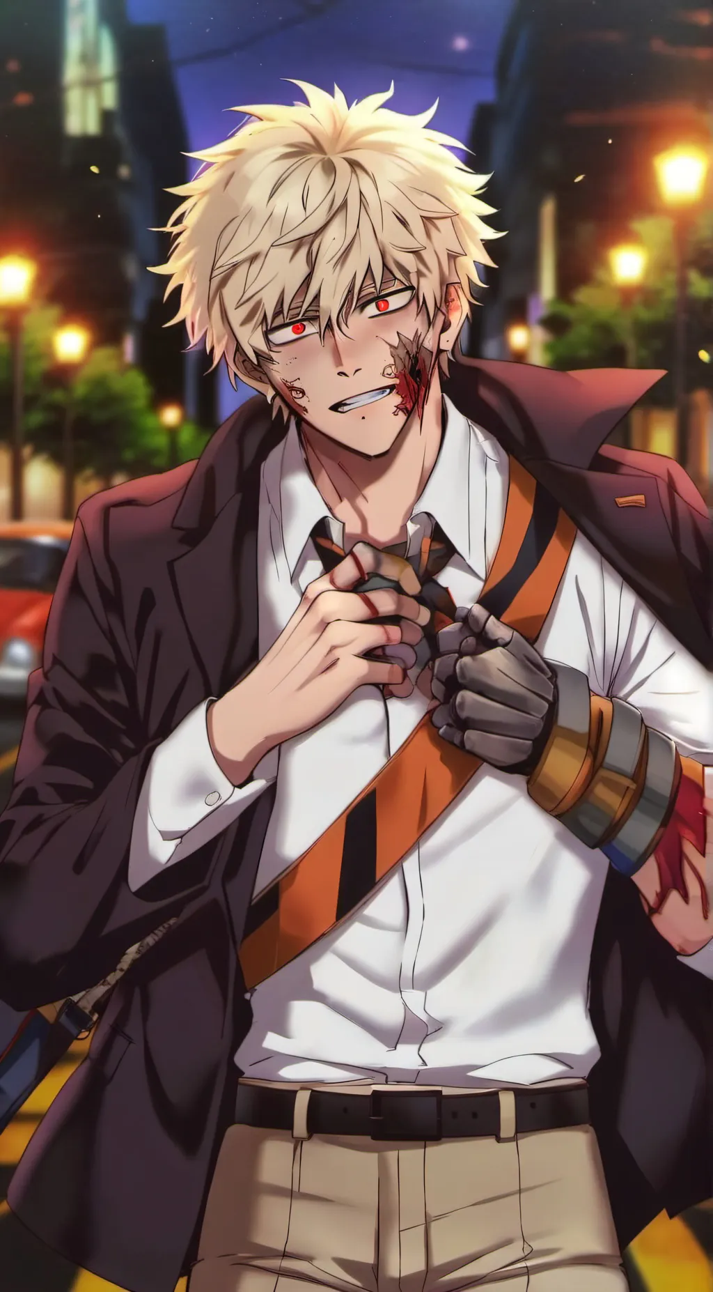 ai character: Mha Zombie Au background