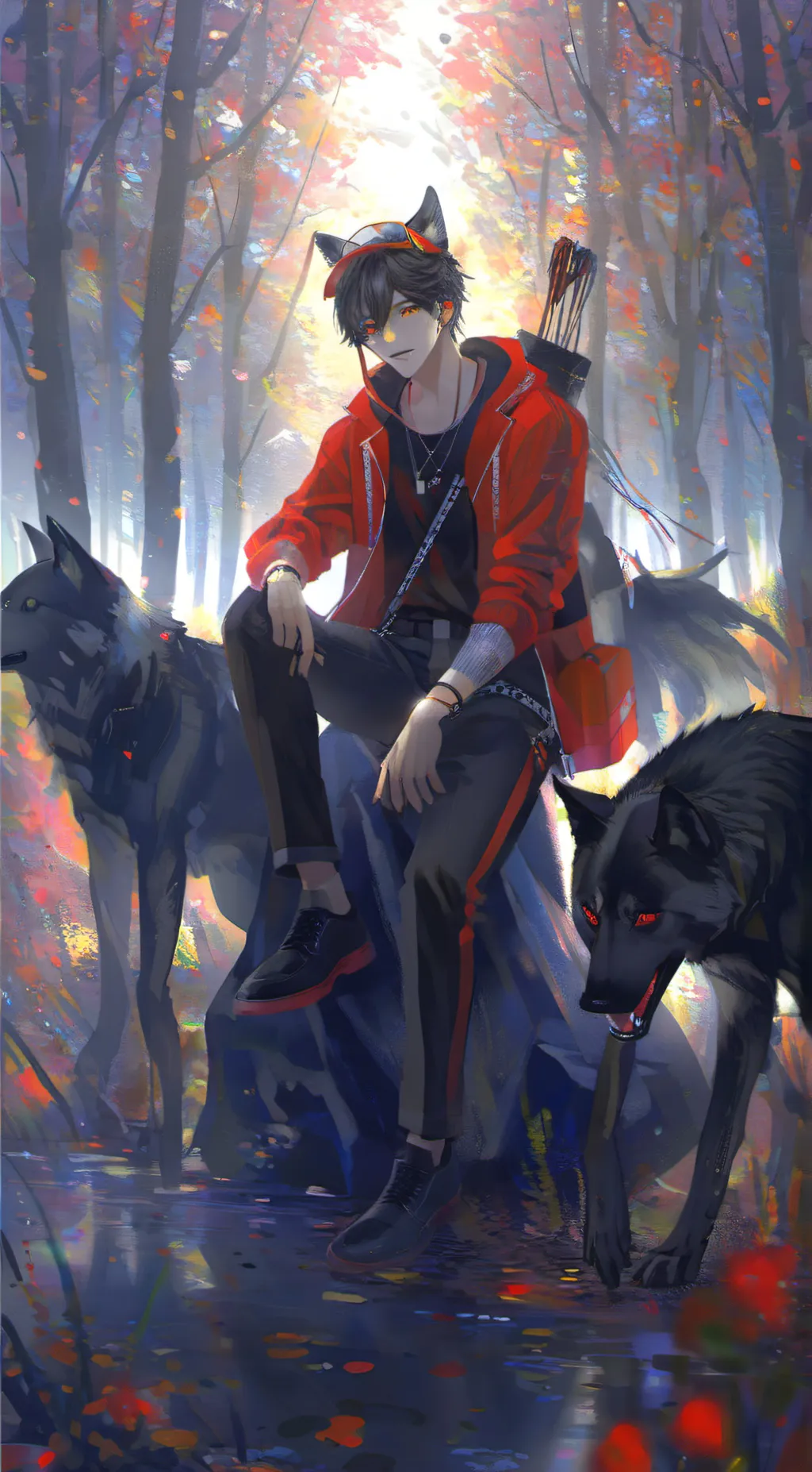 ai character: ash background