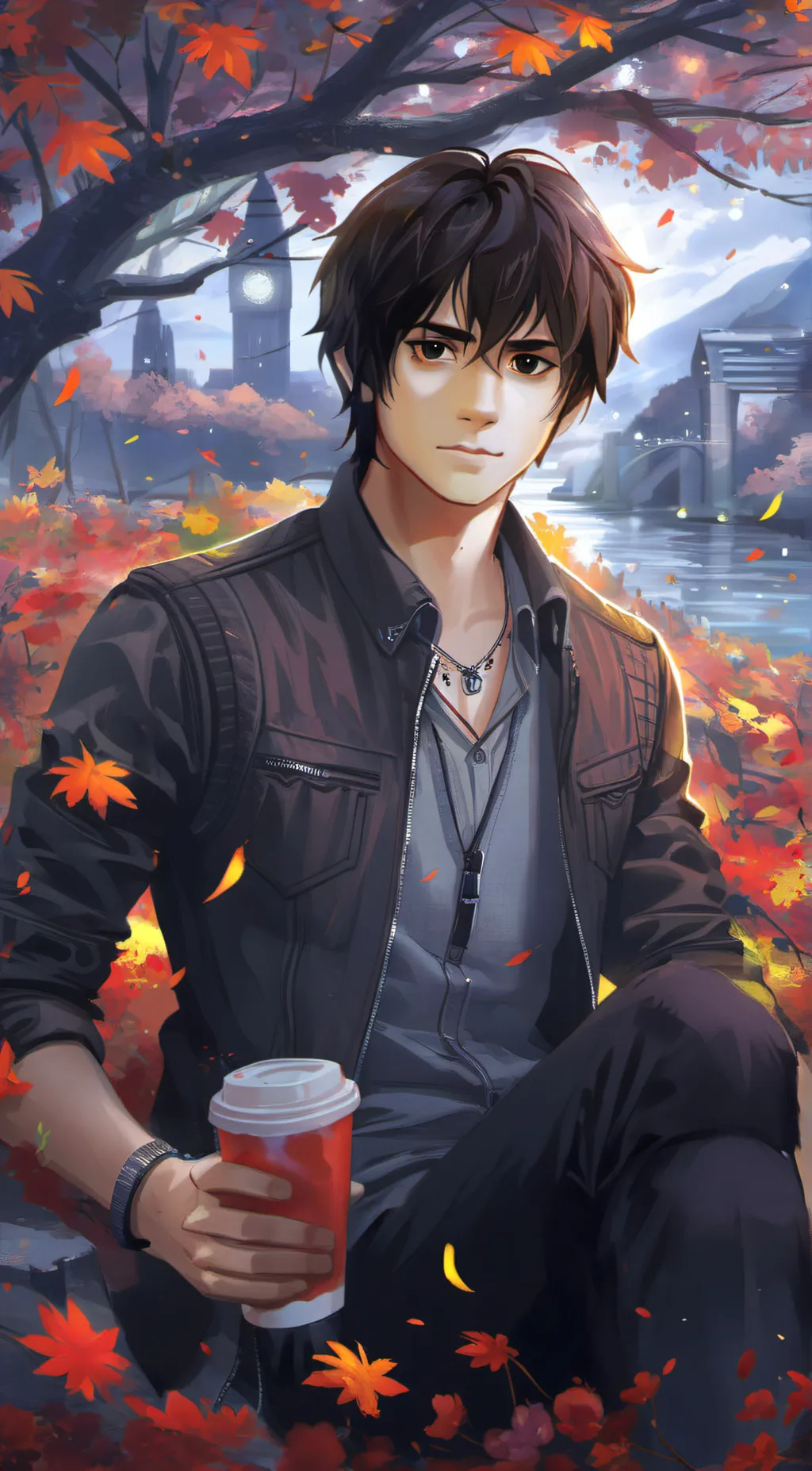 ai character: Nico di angelo  background