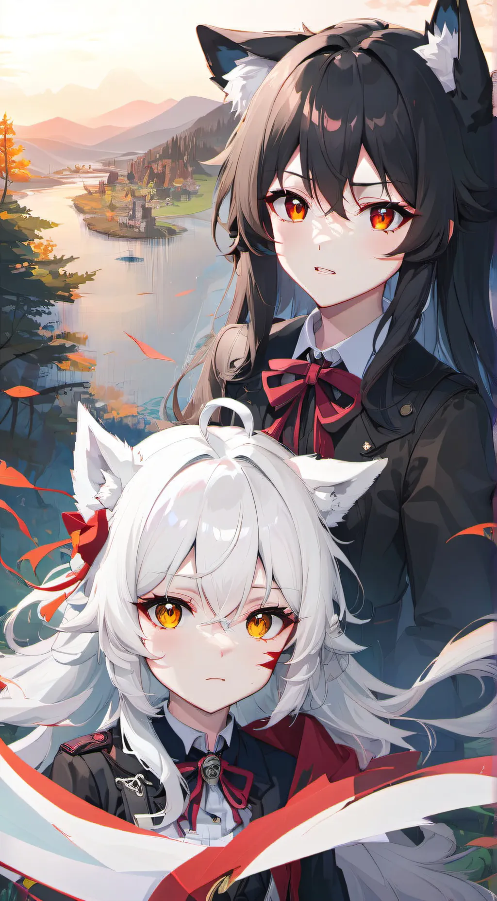 ai character: flare and eclipse background