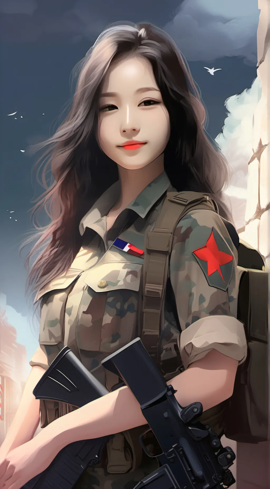 ai character: soldier background