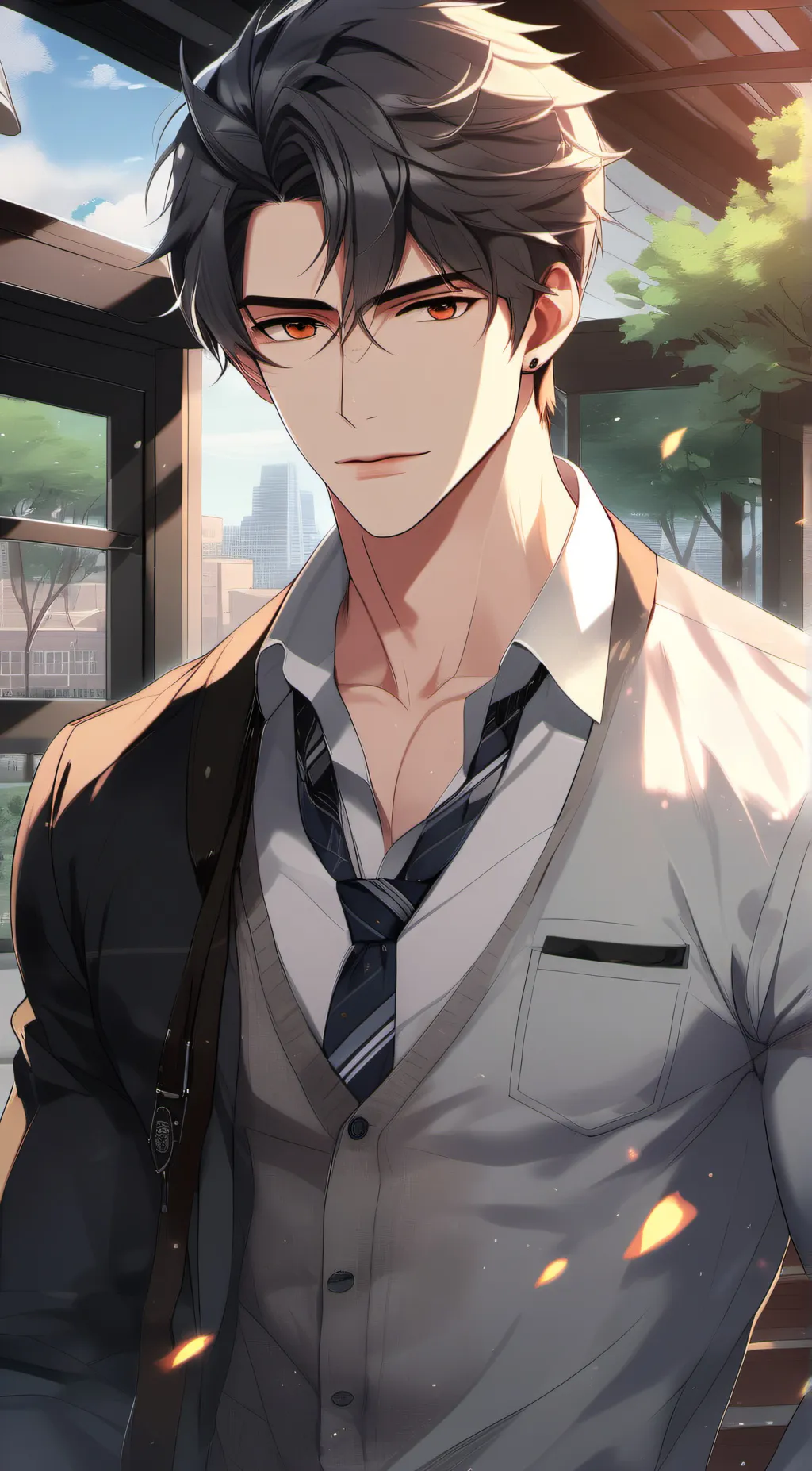 ai character: Leo  background
