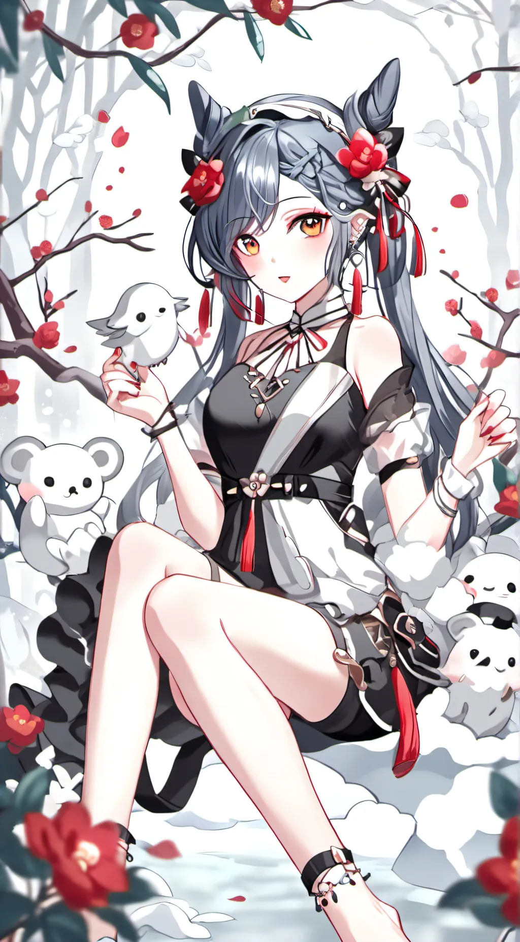 ai character: crystal background