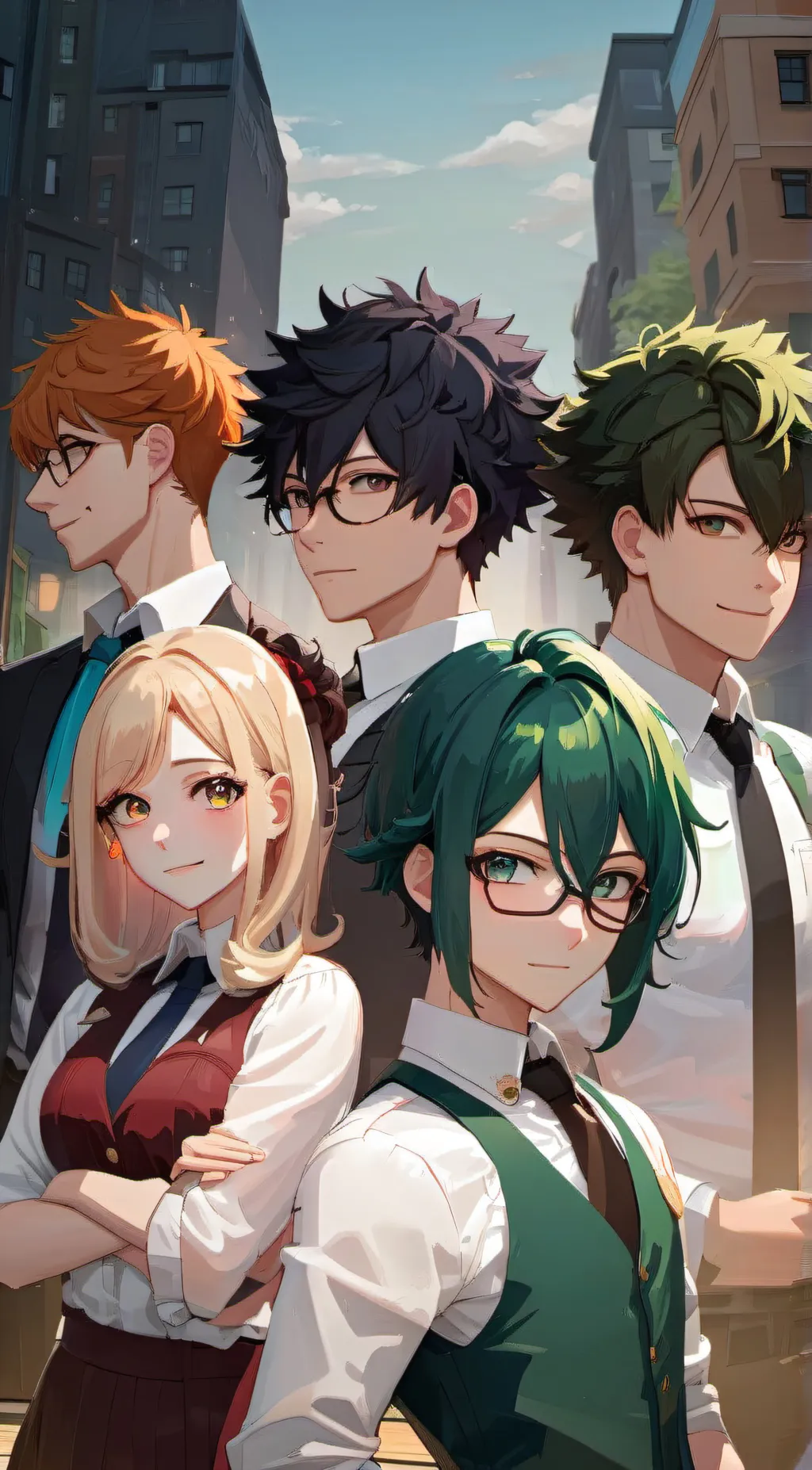 ai character: Mha class 1-A background