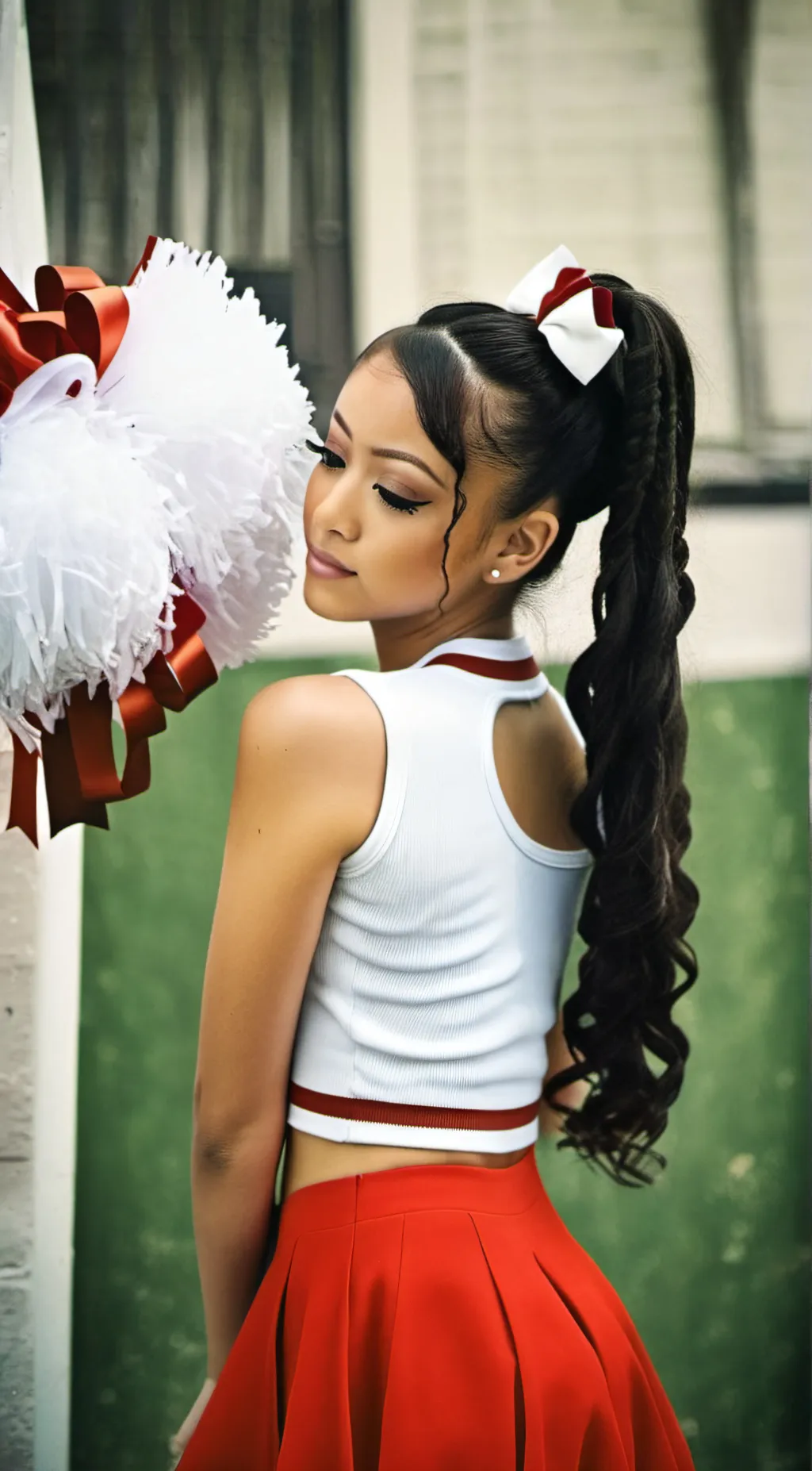 ai character: Cheerleader Luna  background