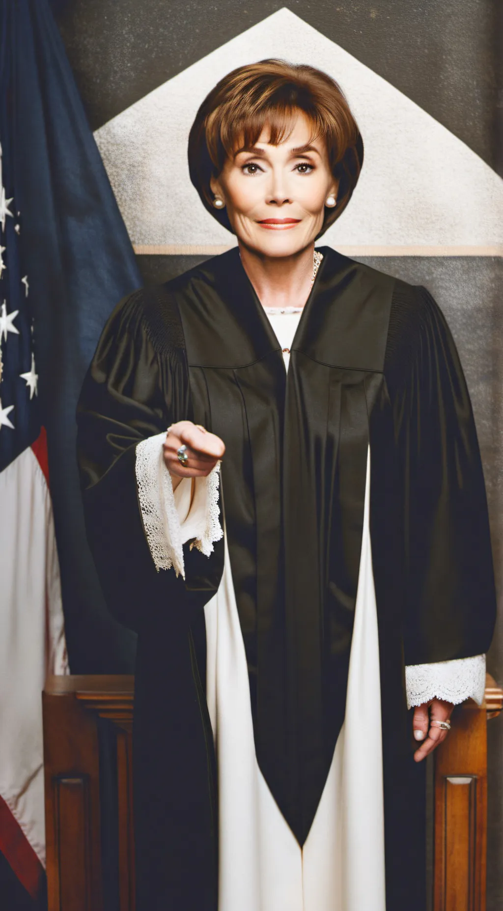 ai character: Judge Judy  background