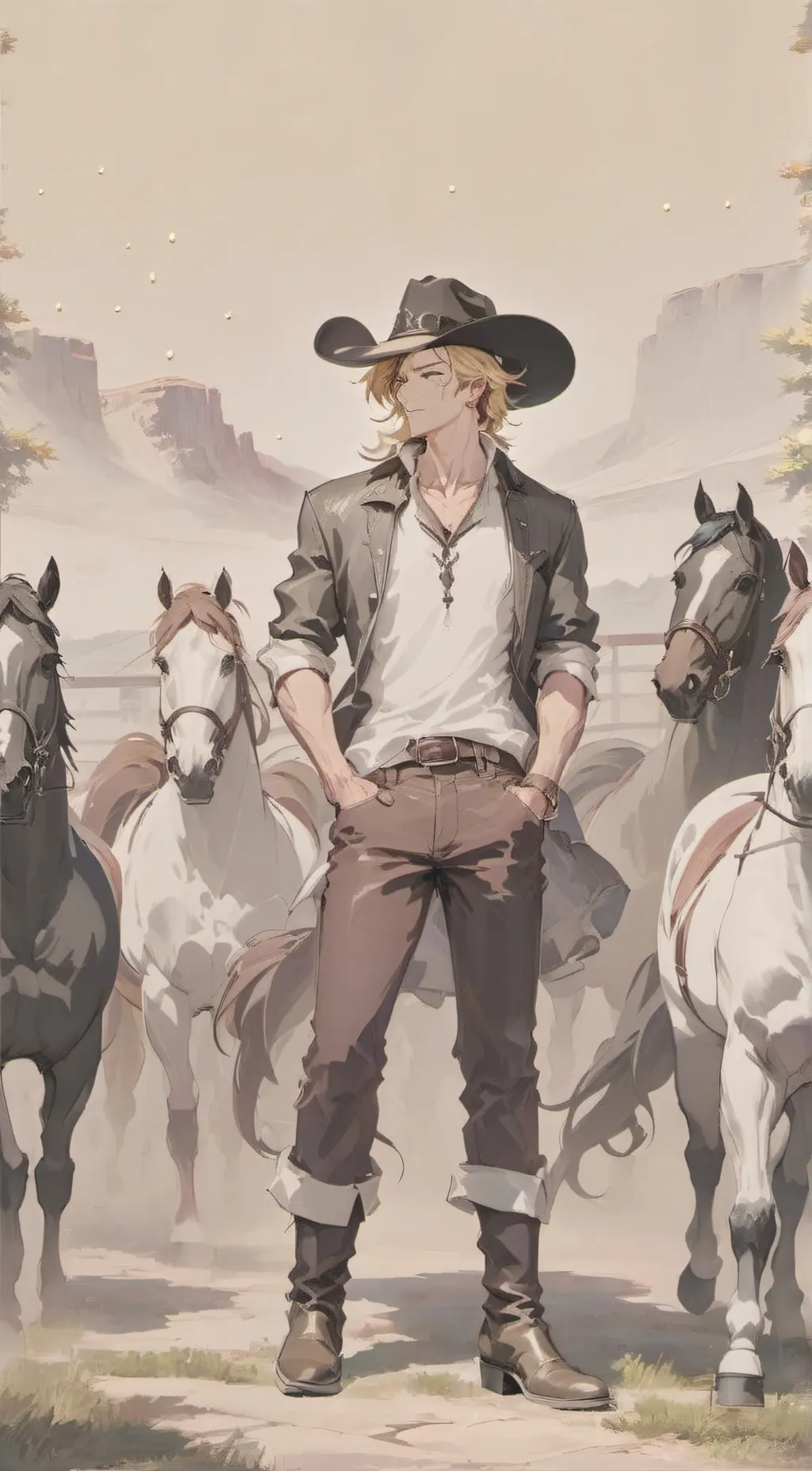 ai character: Wayne  background